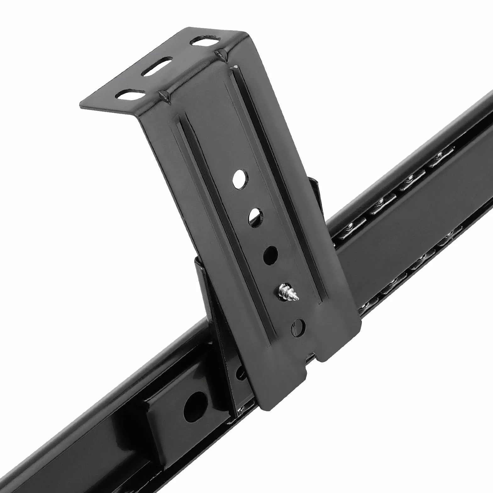 1 para (zestaw 2 szt.) 350 mm wysuwana pó?ka na klawiatur?, wysuwana szuflada na klawiatur?, prowadnice z ?o?yskiem kulkowym, do klawiatury, myszy, laptopa, czarna ze ?rub?