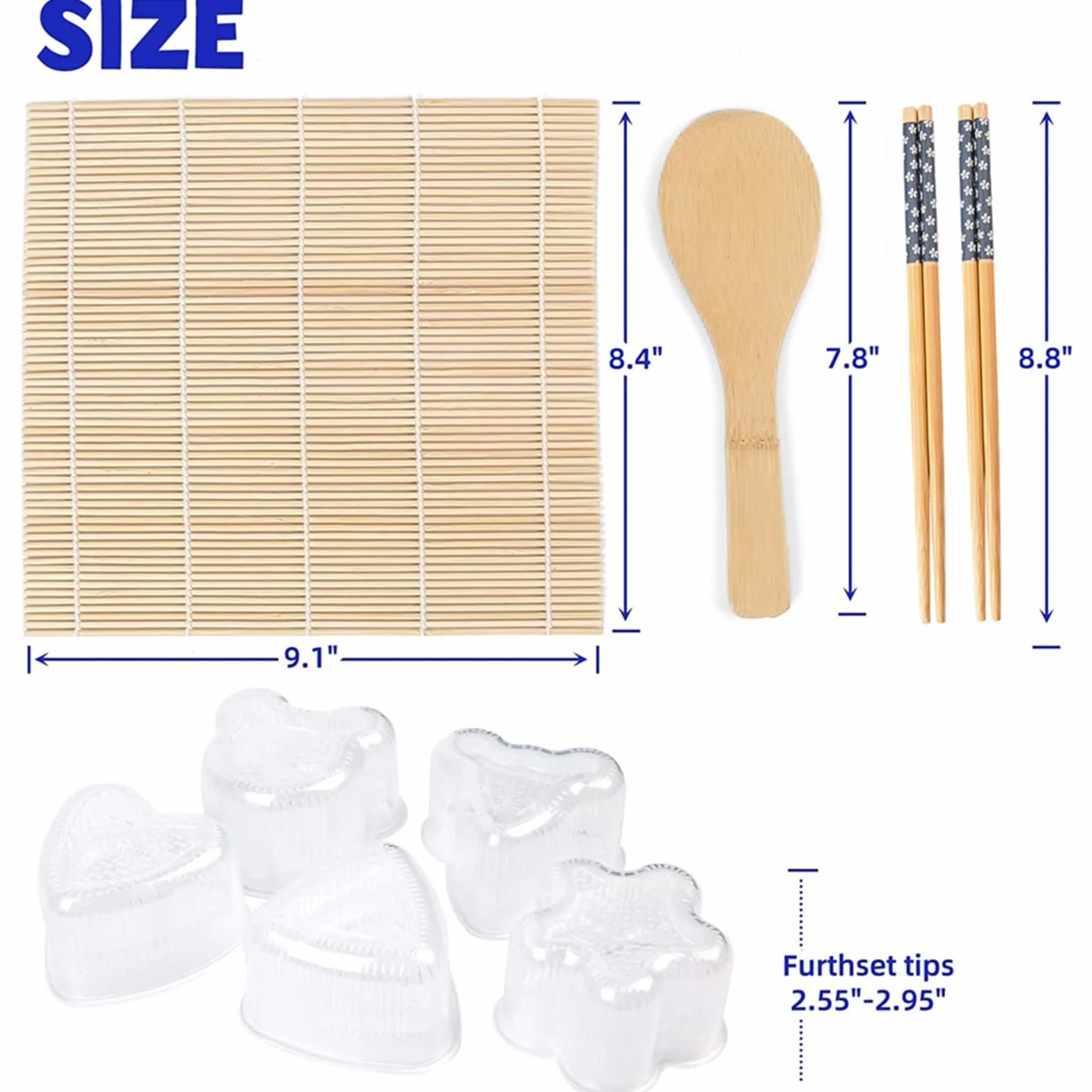 Zestaw do robienia sushi, forma do sushi, Zestaw do robienia Sushi Zestaw Sushi Roller Bazooka Forma do kulek ryżu z maty bambusowe Pałeczki Kuchnia Sashimi Sushi Narzędzia dla majsterkowiczów Akcesor