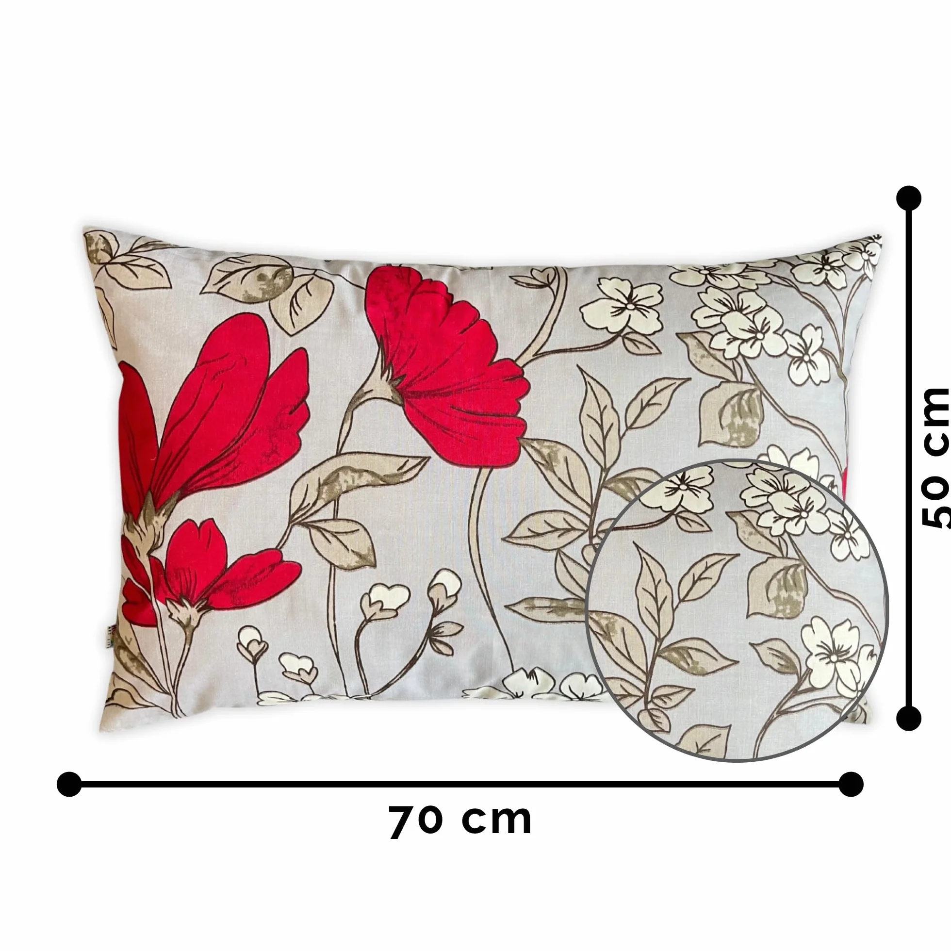 Poszewka 50x70 cm 100% Bawełna z Zamkiem Błyskawicznym Ochrona Poduszki