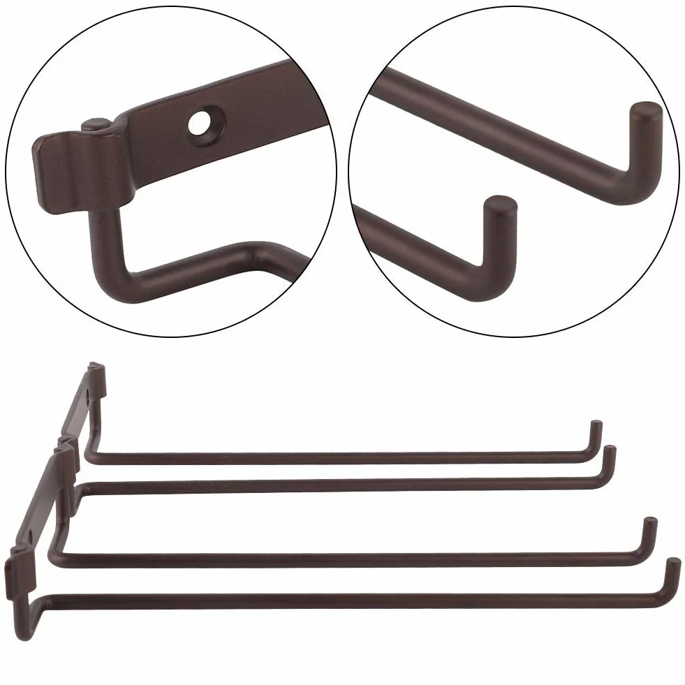 Cocoarm Metalowy uchwyt na kieliszki do wina, wiszący podwójny regał na kieliszki do wina, uchwyt na kieliszki do wina, stojak na kieliszki do wina, uchwyt do baru, kuchni, pubu, restauracji