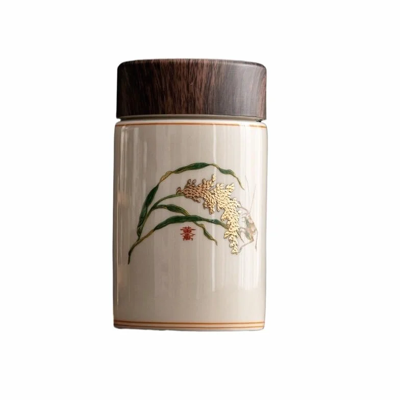 XYNSNDB Pojemnik na herbatę Ceramiczne uszczelnione puszki na herbatę Czarna herbata Puszki do przechowywania zielonej herbaty Mały zestaw do herbaty Kung Fu Akcesoria Kreatywne kanistry kuchenne