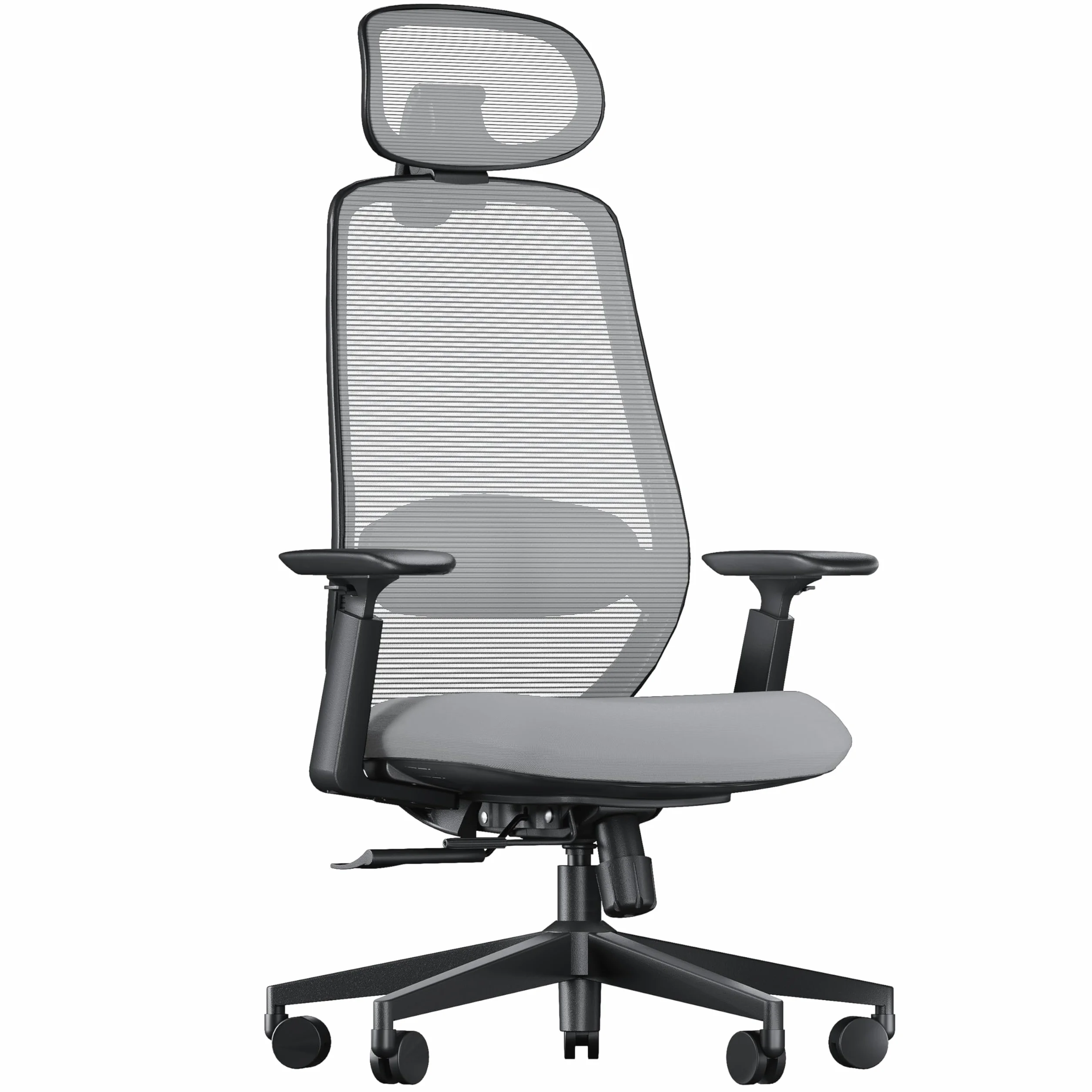 ProtoArc EC200 ergonomiczne krzesło biurowe, z regulacją wysokości i głębokości, podparcie okolic lędźwiowych, głębokość siedziska, regulacja wysokości, zagłówek 3D, krzesło komputerowe do biura