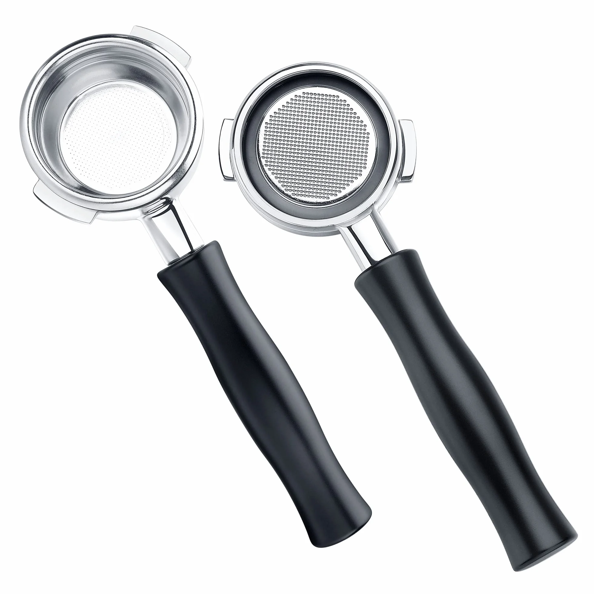 Normcore 58 mm bezdenny portafilter Naked Portafilter pasuje do Nuova Simonelli - z głowicą i koszem filtra ze stali nierdzewnej oraz uchwytem z anodyzowanego aluminium (kosz w zestawie) - portafilter