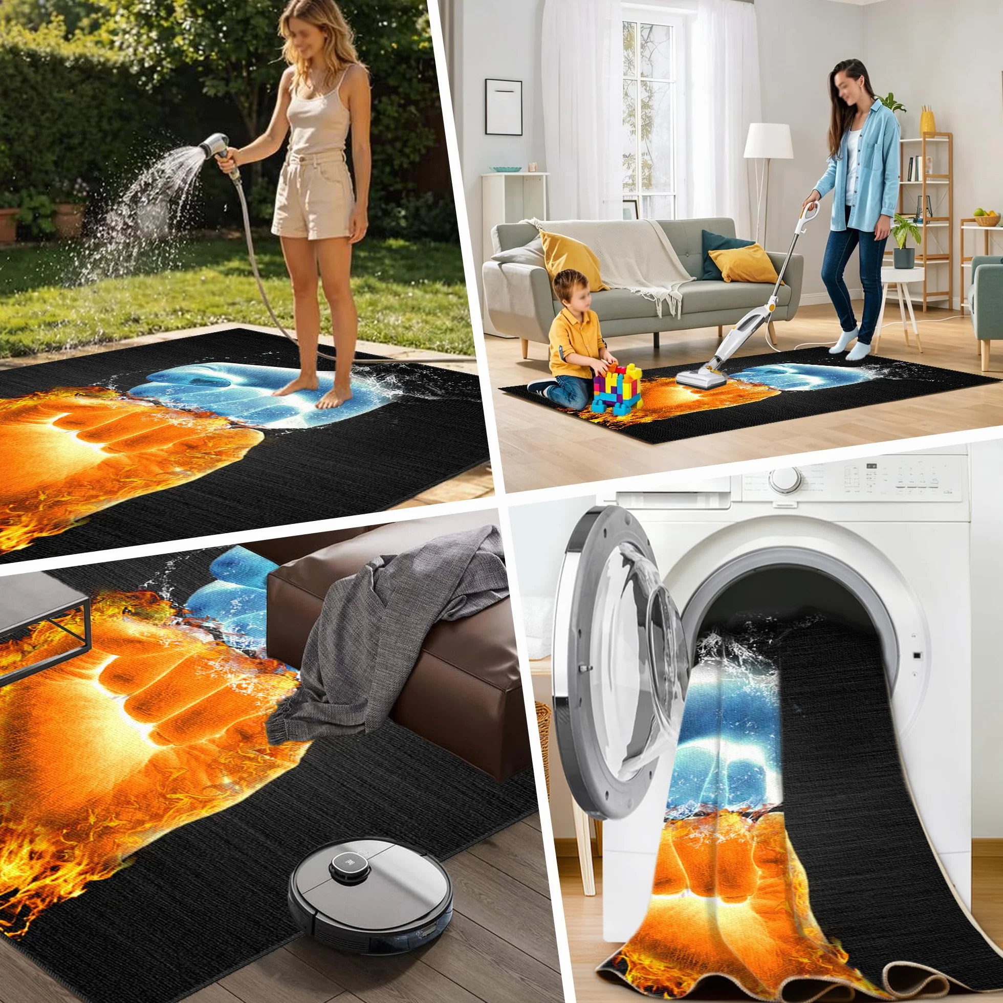 Zmywalny dywanik do pokoju zabaw, 110 x 150 cm / 43,31 x 59,06 cala Mata podłogowa na krzesło komputerowe do gier, mata sportowa, mata podłogowa dla graczy 3D do sypialni na krzesło biurowe