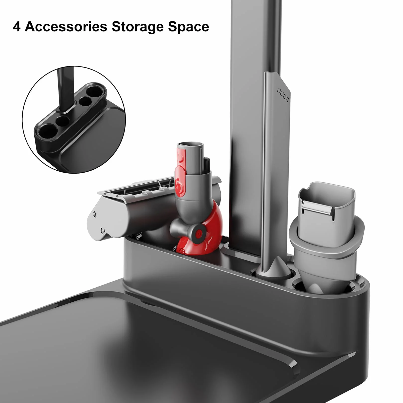 MOOPHY Stojak próżniowy kompatybilny z Dyson V15 V12 V11 V10 V8 V7, stabilna stacja dokująca do przechowywania, kompatybilna z ręcznym bezprzewodowym odkurzaczem Dyson i akcesoriami i mocowaniami
