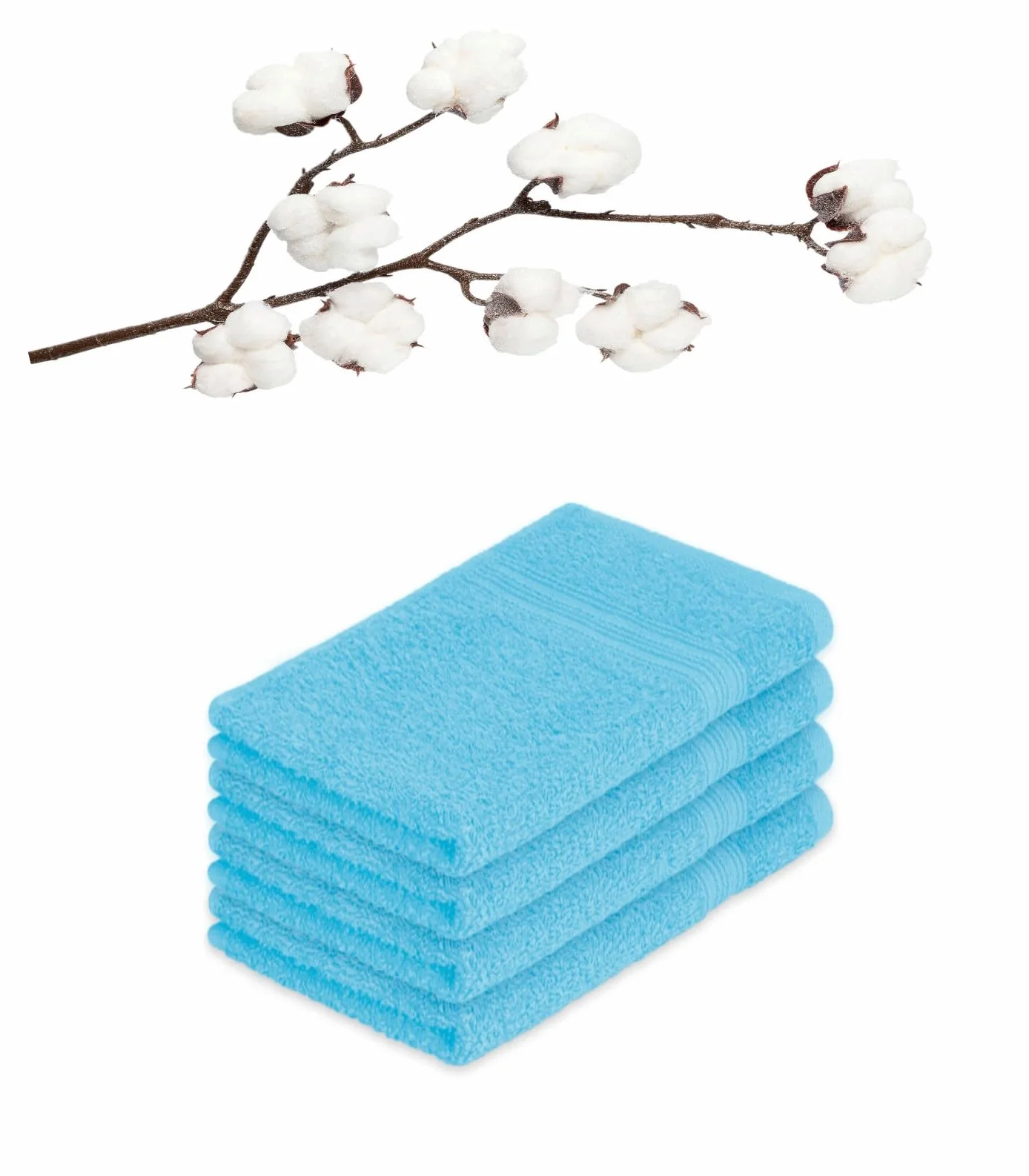 EXKLUSIV HEIMTEXTIL Seria ręczników w zestawie z kokardką marka ręczniki dla gości zestaw 4 szt. 30 x 50 cm turkusowy