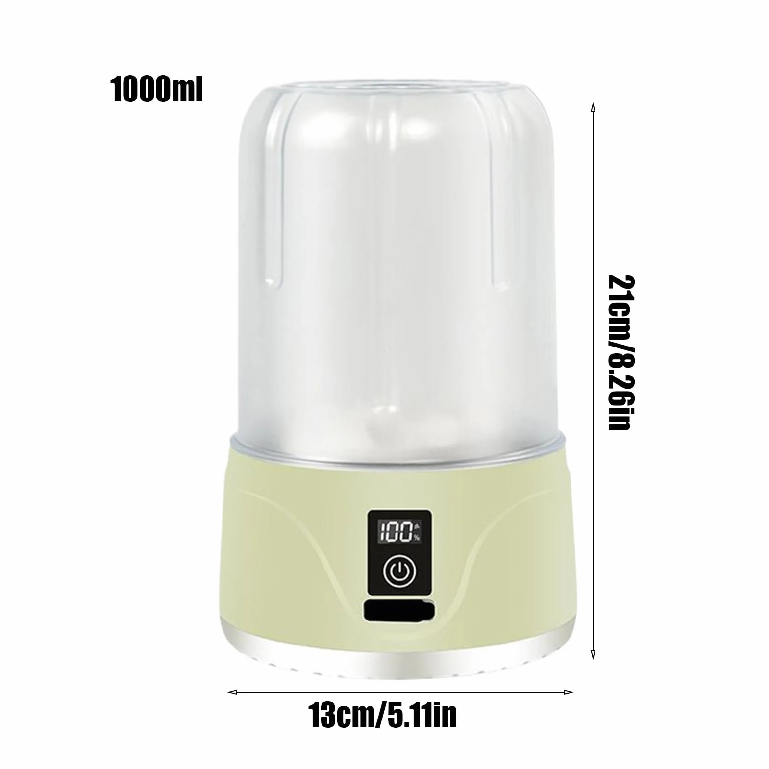 Rechargeable Portable Washing Machine, 1000ml Cordless Underwear Washer with Multiple Wash Settings