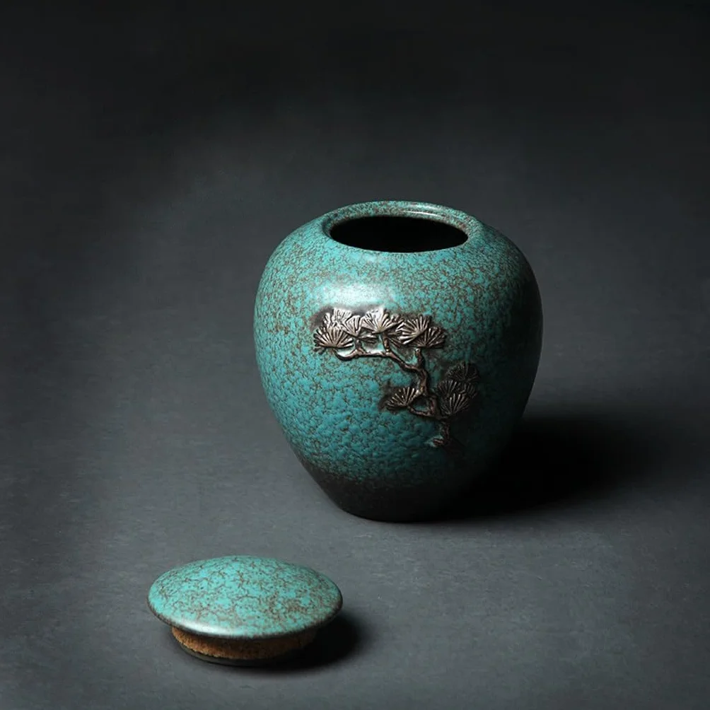 Ceramiczny pojemnik na herbatę puszki na herbatę, dekoracje rzemieślnicze, czarna herbata, ceramiczne, zamknięte puszki do przechowywania, pojemnik na herbatę