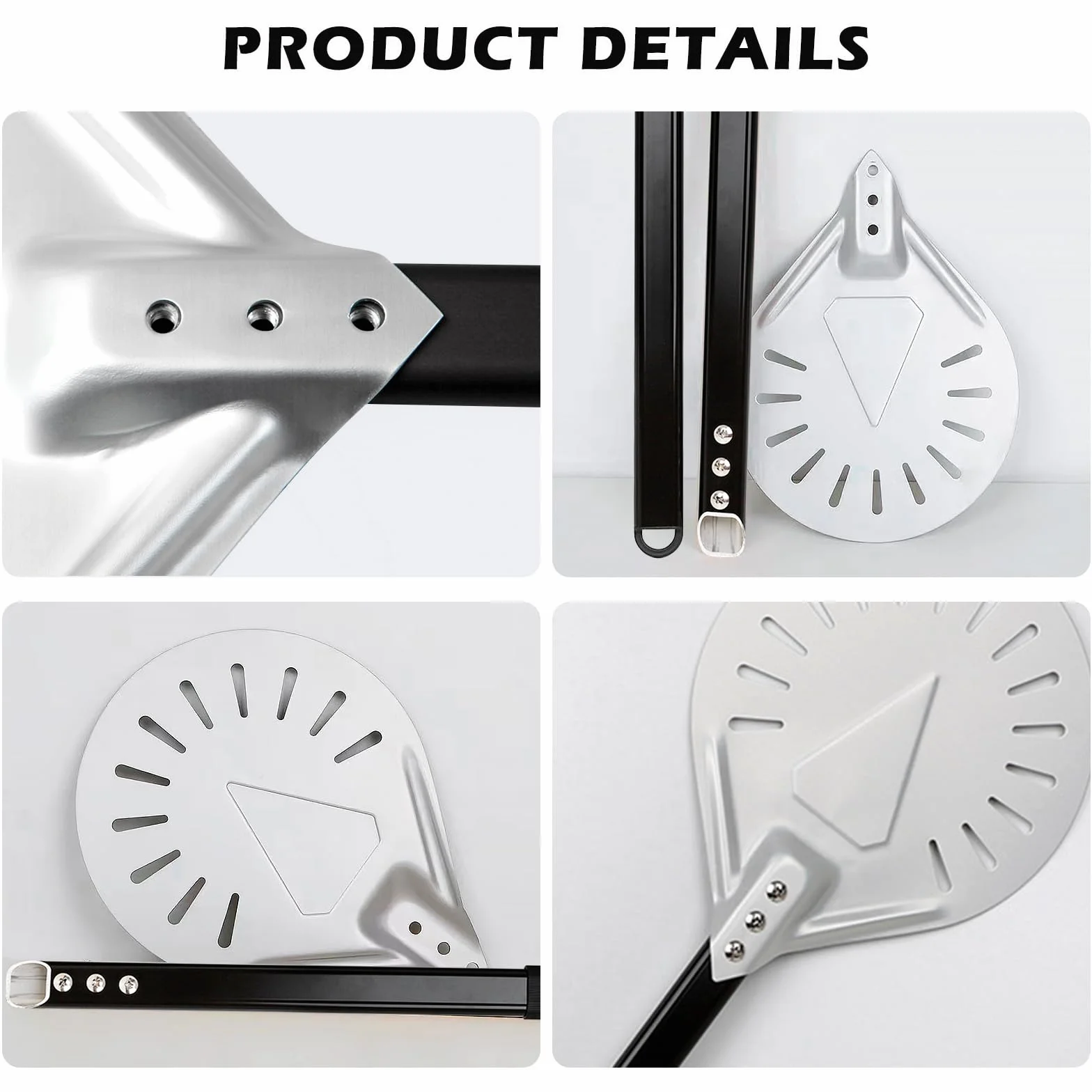 Łopata do pizzy, 8 cali 80 cm zdejmowany uchwyt, profesjonalna łopata do pizzy, twarda anodowana aluminiowa łopata do pizzy, profesjonalna łopatka do pizzy do chleba, pizzy