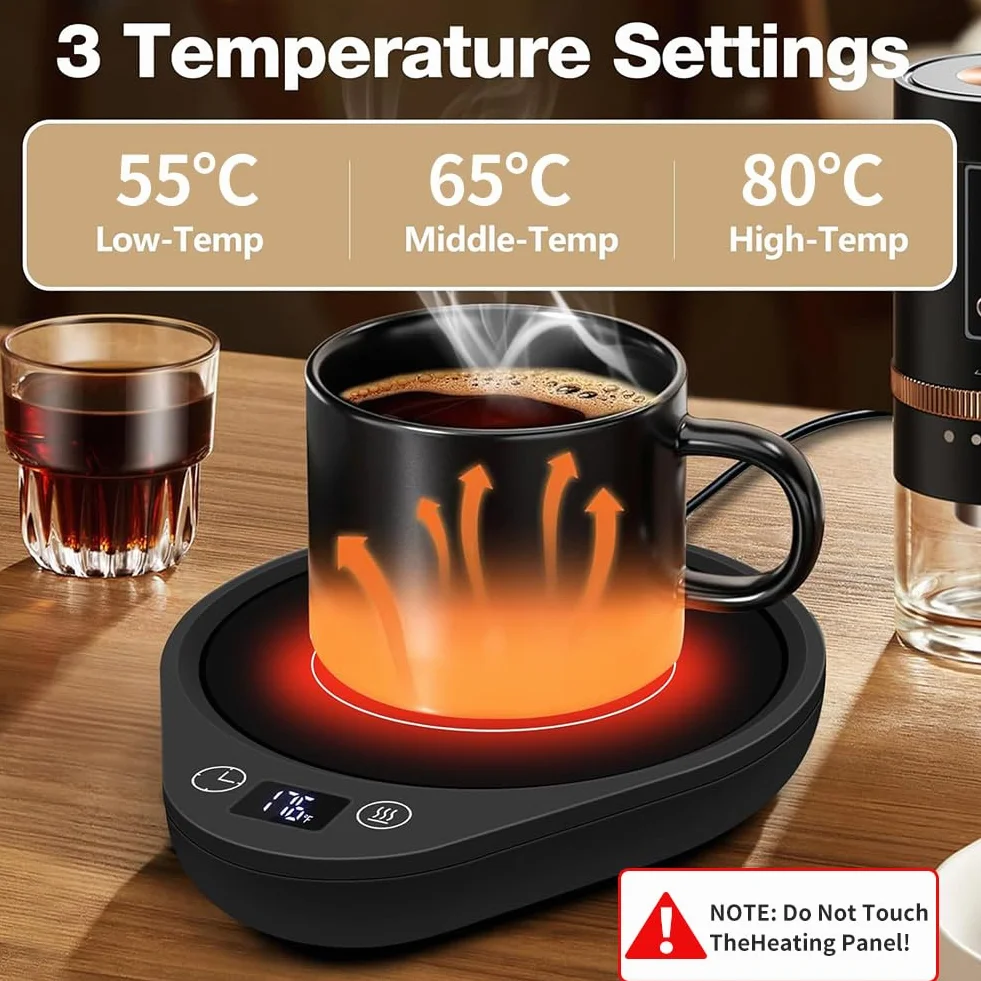 Podgrzewacz Kubków Do Kawy, Podgrzewa Kubki Inteligentne 36W, Automatyczne Wyłączanie 4H, 3 Ustawienia Temperatury (55℃/65℃/80℃), (Kubek Nie Dołączony) (Bianco)