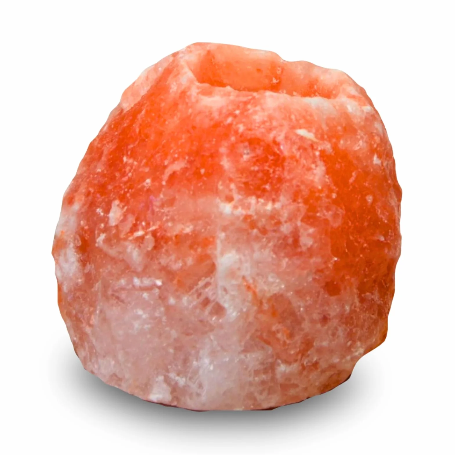 Himalajski Rock Sól Kryształowy Świecznik 500g - 100% Autentyczny Naturalny kryształ soli himalajskiej - Ręcznie rzeźbiony - Uchwyt na świece z wysokiej jakości naturalnego materiału - Naturalny