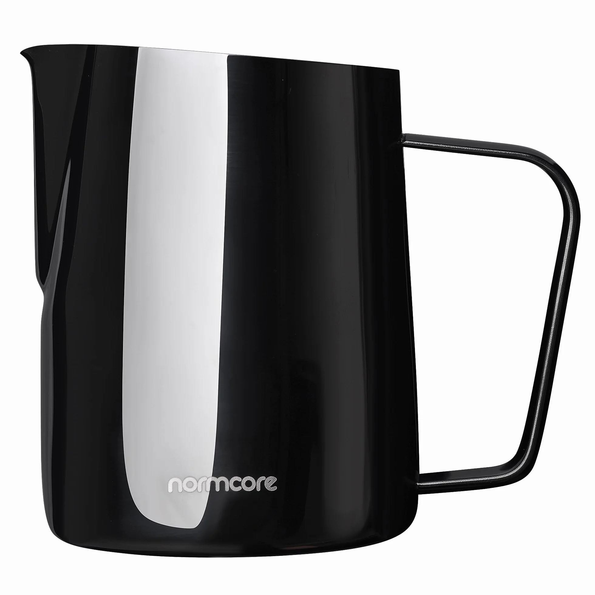 Normcore - Dzbanek na mleko z ostrym dziobkiem, parowy espresso, 600 ml, czarny