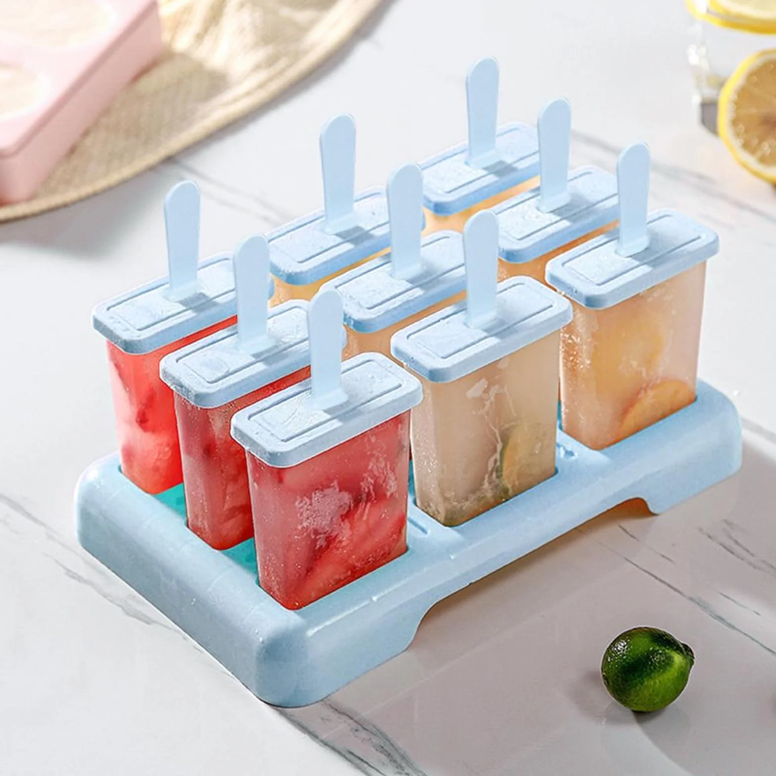 Traxenta 9 wgłębień Foremki do lodów, foremki na popsicle w zestawie