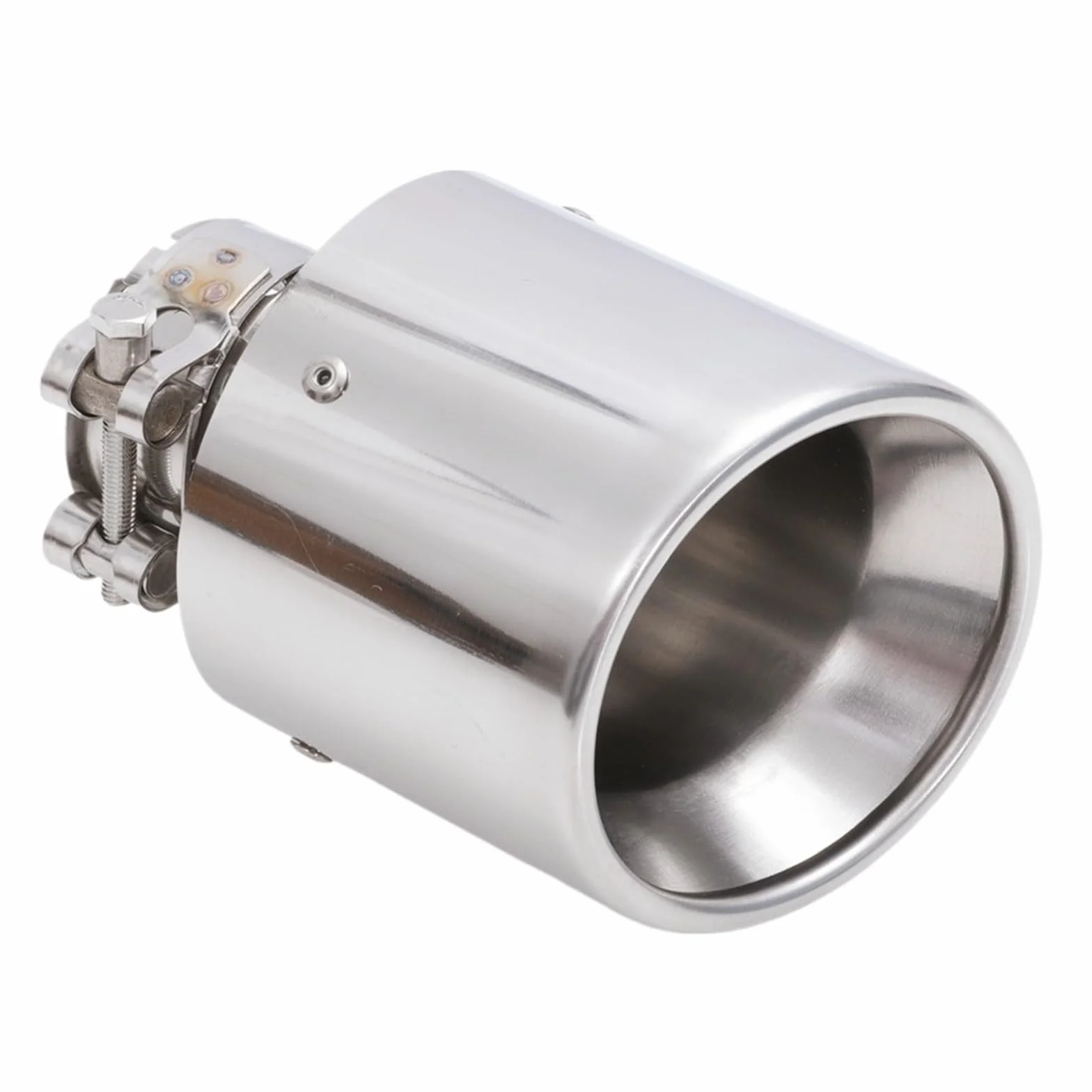 uniwersalna rura wydechowa 304 Stal nierdzewna Uniwersalny układ wydechowy Końcówka rury wydechowej + wydechu samochodowego 1 sztuka Tłumik końcowy | IN 51MM OUT 101MM