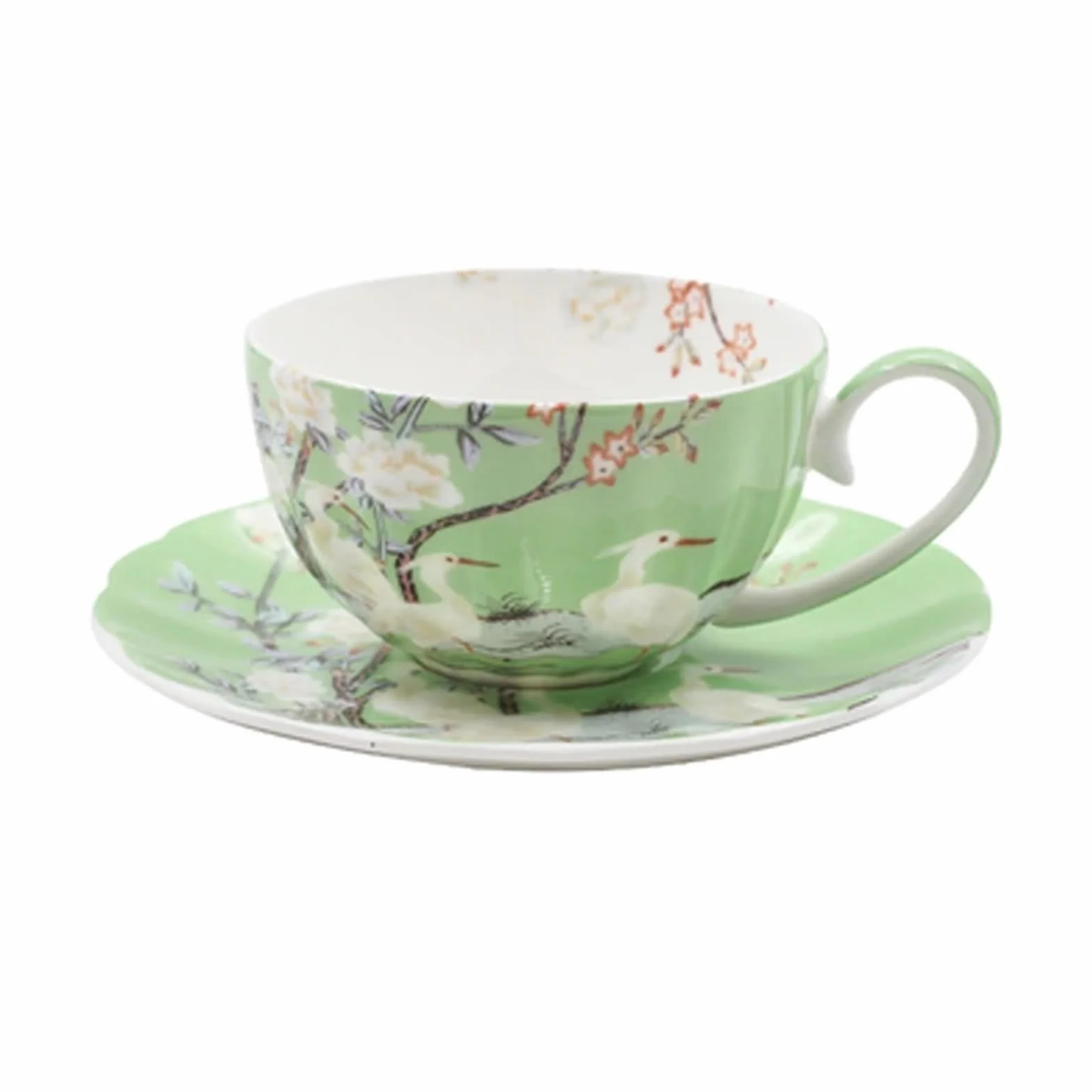 Zestaw filiżanek do herbaty i spodków, zestaw filiżanek do kawy porcelana kostna kreatywność filiżanki do herbaty i filiżanki do kawy spodek zestaw piękne ceramiczne kubki (niebieski)