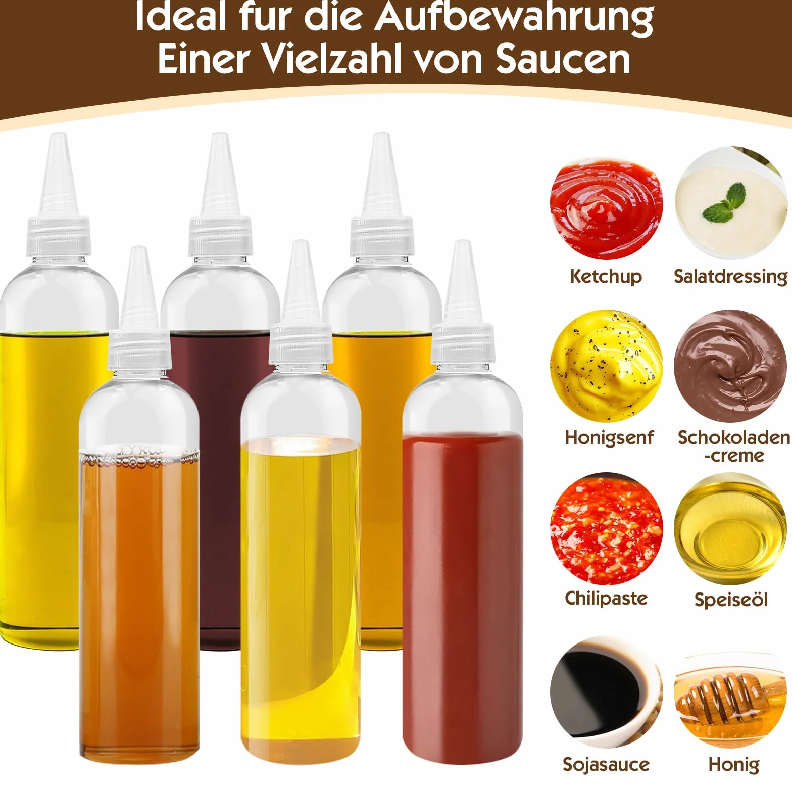 6 sztuk brand butelek do wyciskania