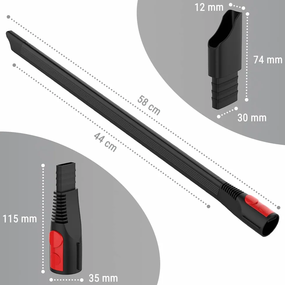 ecooe elastyczna dysza szczelinowa, długa dysza, dysze do odkurzaczy kompatybilne z odkurzaczem ręcznym do Dyson V15 Detect Outsize V11 V10 V8 V7