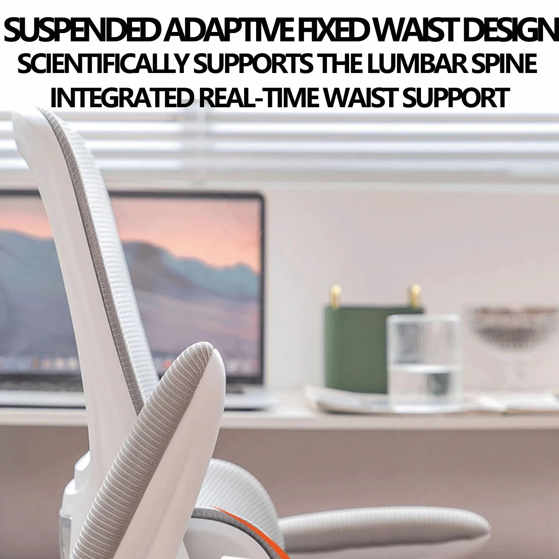 Wygodne krzesło komputerowe, nowoczesne krzesło biurowe do gier i biura z funkcją obrotu, oparcie z regulacją wysokości (kąt nachylenia 30°), ergonomiczny materiał siatkowy, dynamiczny l