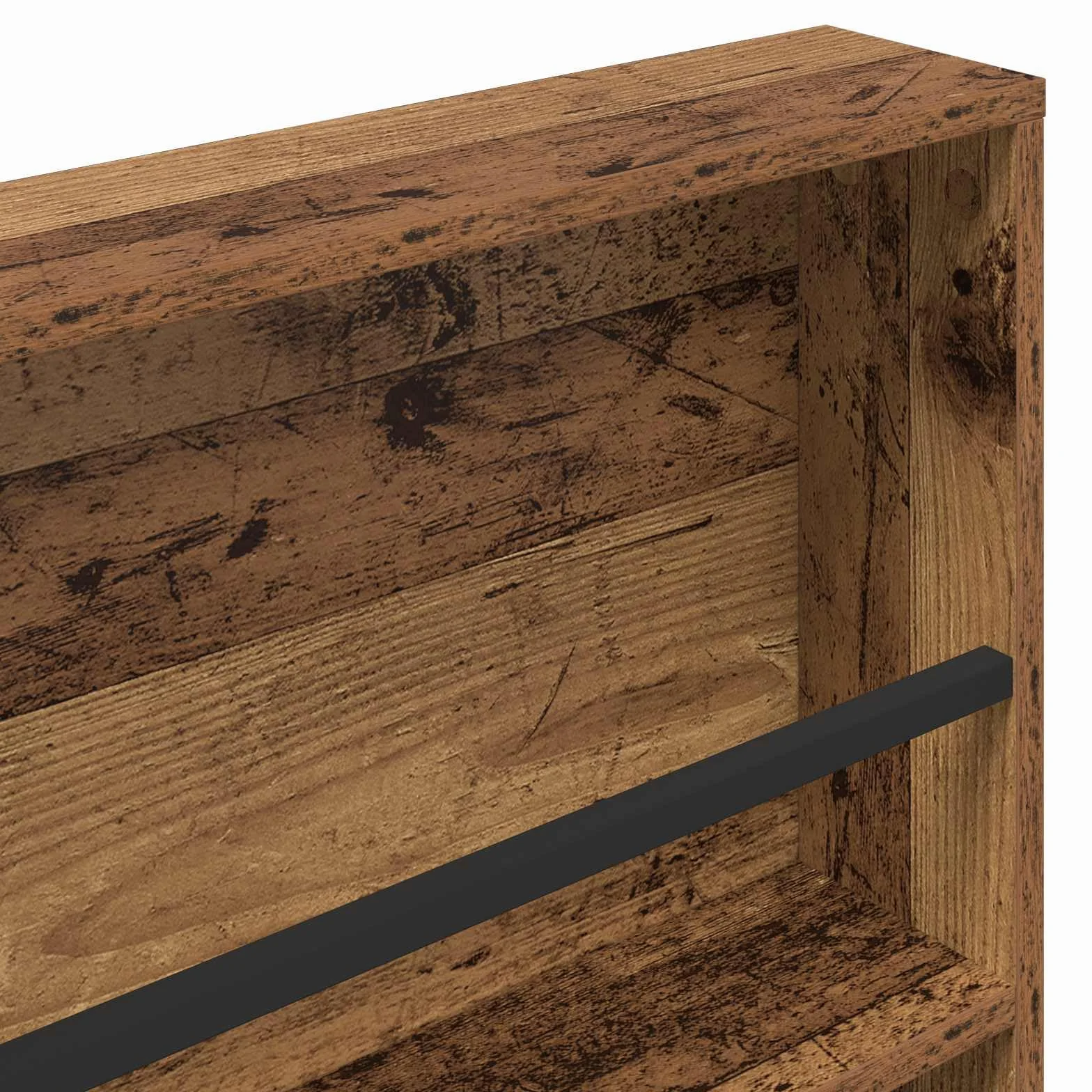 Générique 2-częściowy ścienny stojak na czasopisma inżynieryjne 60x12x70 cm, nowoczesny design regał na czasopisma do salonu lub biura, regulowany schowek ścienny z gładkim wykończeniem