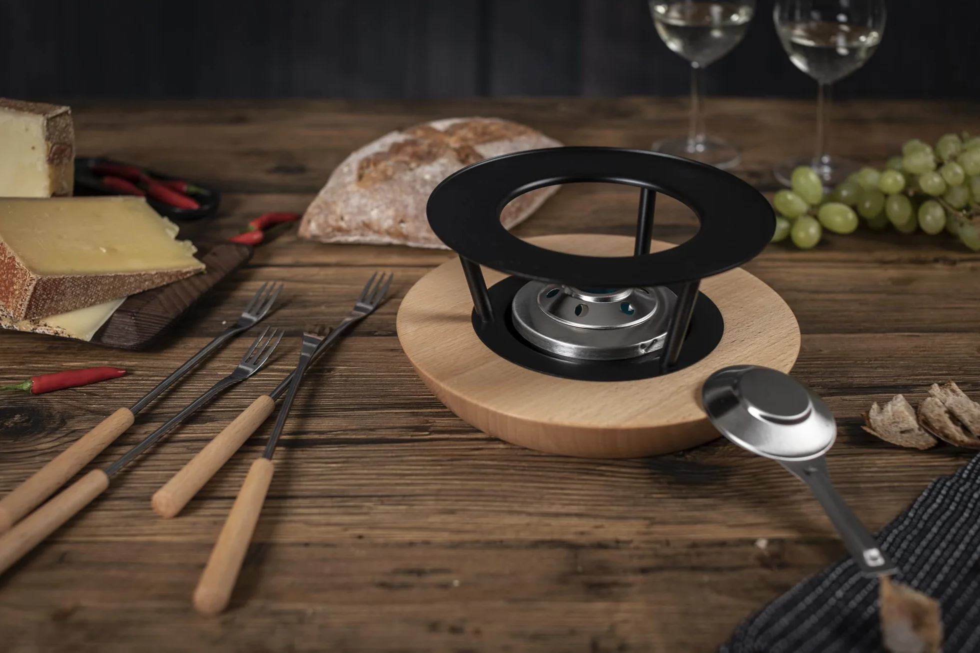KUHN RIKON Rechaud drewno bukowe do fondue