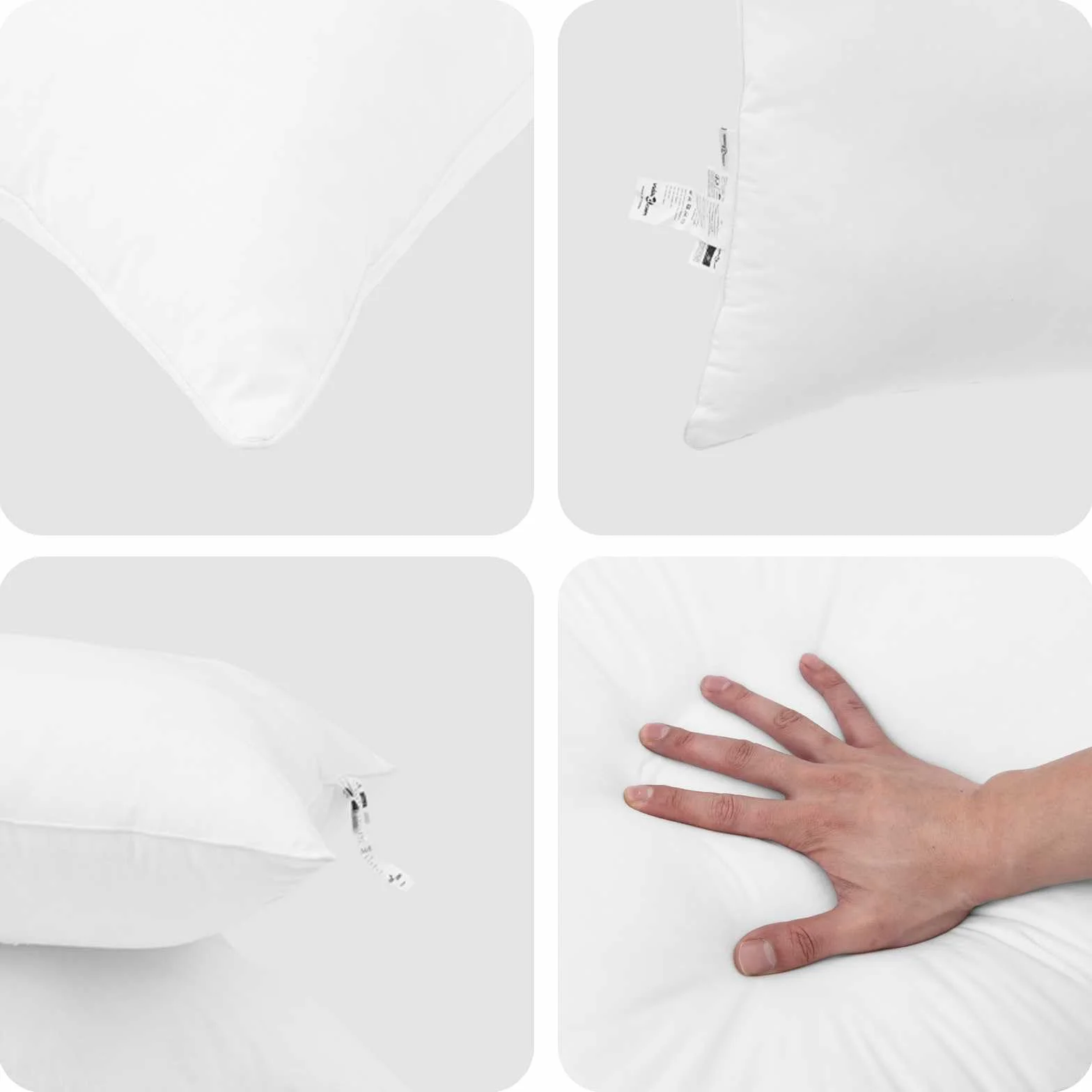 3-częściowy zestaw kołder biały 240 x 220 cm mikrofibra puchowe gęsi | Pikowana konstrukcja pudełkowa, ciepła i lekka, można prać w pralce, w zestawie 2 poduszki