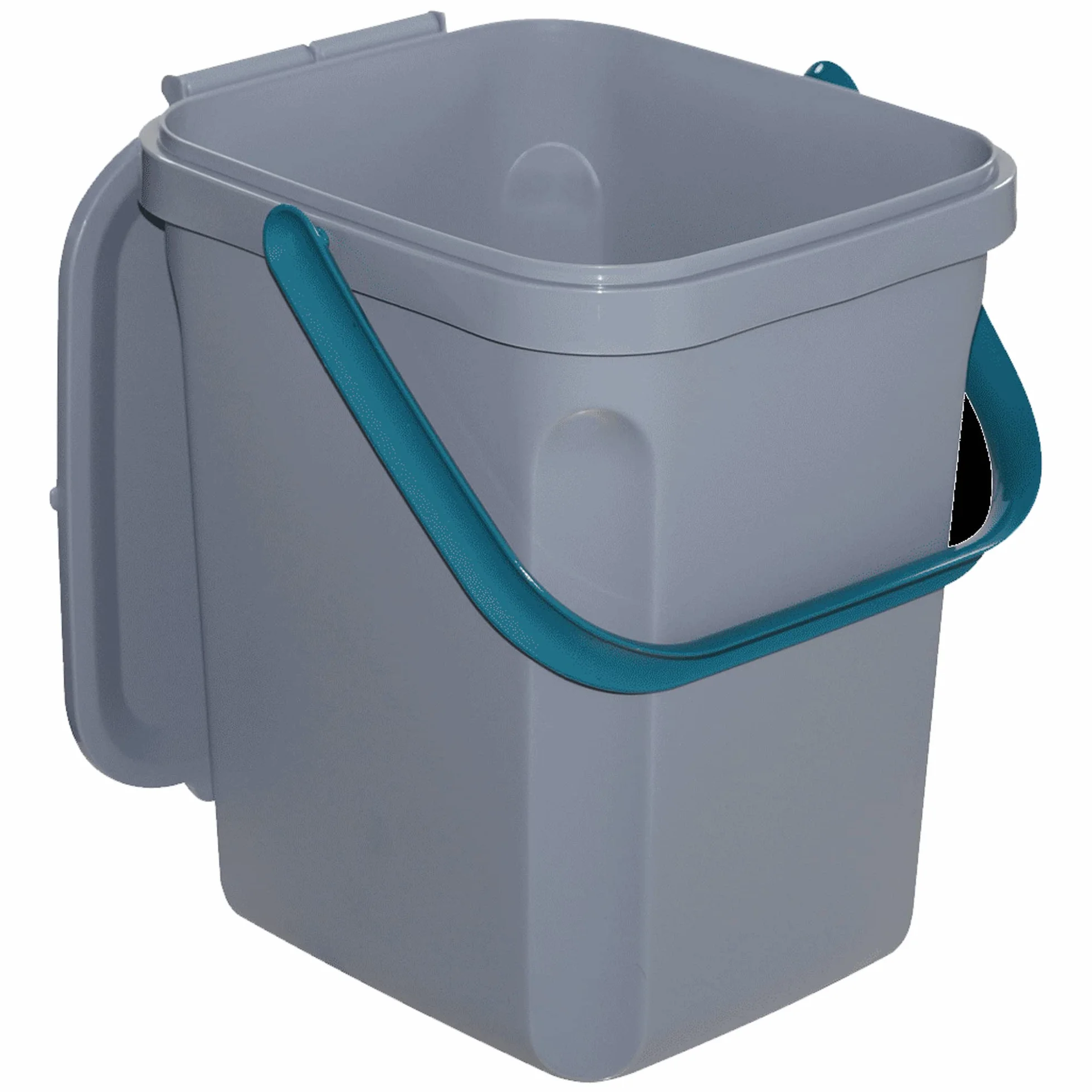 Denox DEN121 Organiczny wiadro 10 litrów, szary, 235x265x285 mm