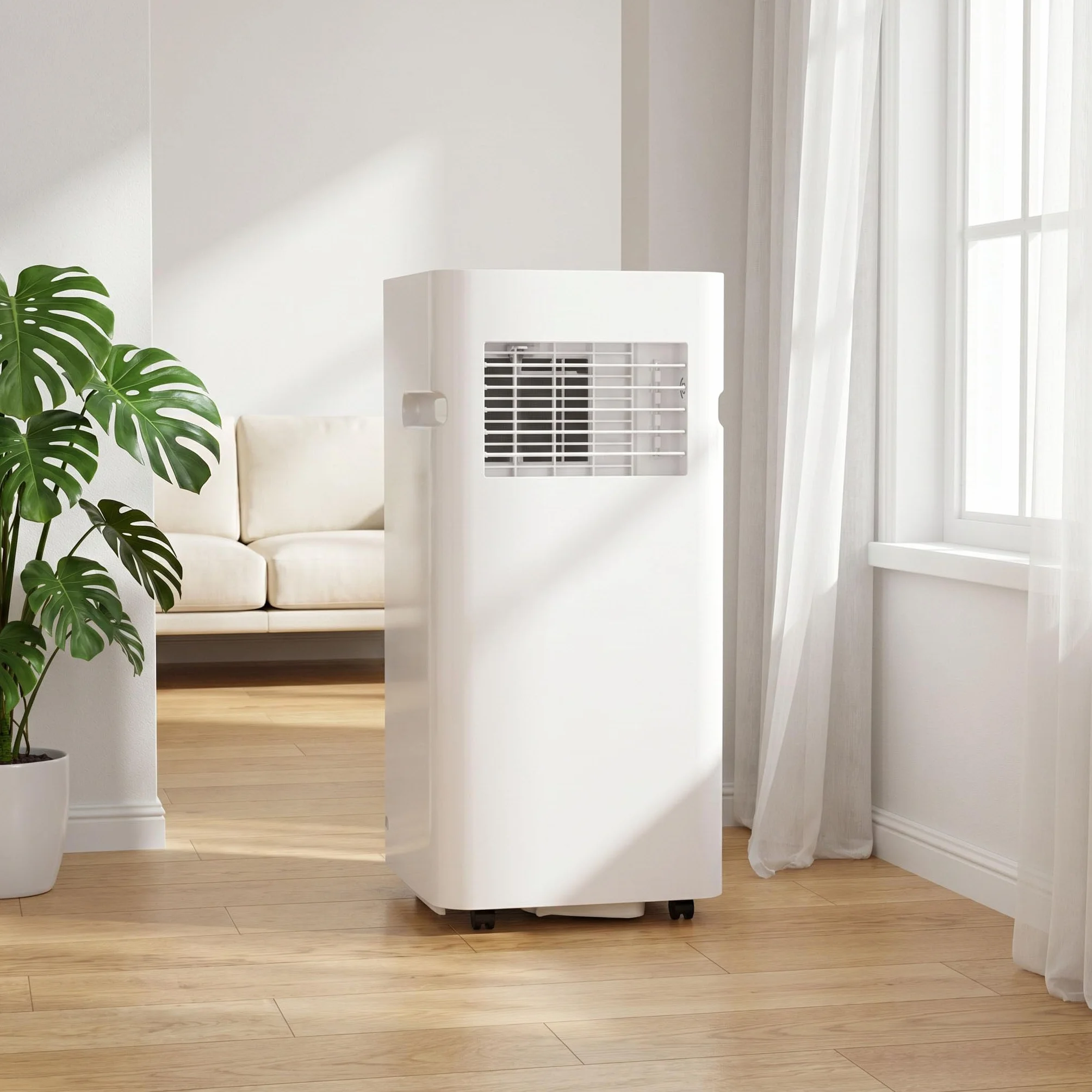 Przenośny klimatyzator 10000 BTU, wentylator chłodzący, timer snu, zdalny, zestaw okienny, 2 prędkości, oscylacyjny do sypialni, biura