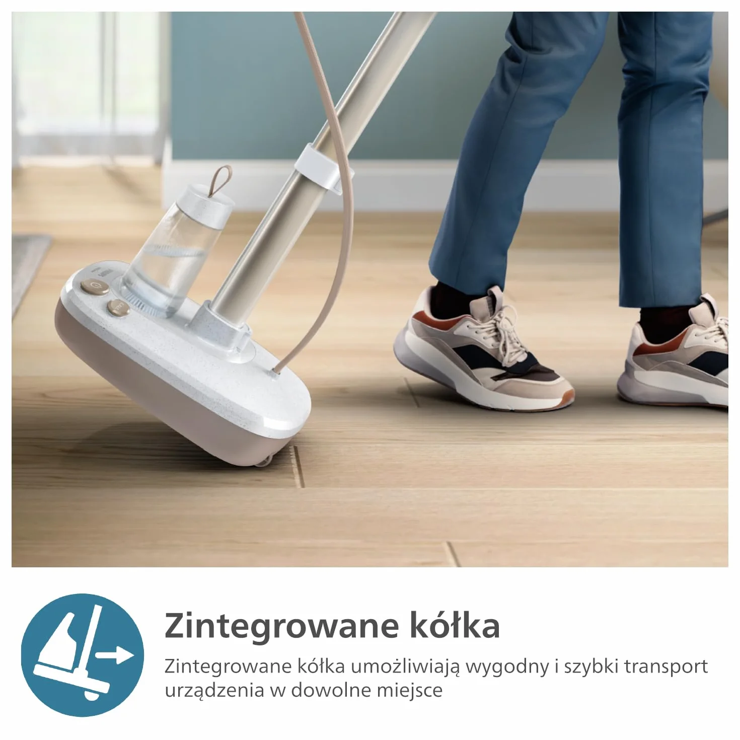 Philips Urządzenie do prasowania All-in-One z Serii 6000 - Deska o wielu kątach nachylenia, Technologia Brak Przypaleń, Moc 1800W, Zabija Do 99,9% bakterii i roztoczy* (AIS6010/10)