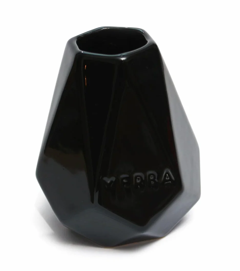 Mate Green Ceramiczny kubek do herbaty mate 350 ml ● czarny CRISTAL Yerba mate kubek do herbaty ● ceramiczny kubek do herbaty ● łatwe czyszczenie ● ceramiczny kubek do maty