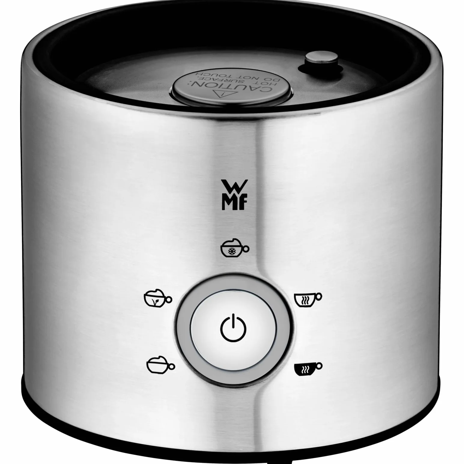 WMF Lono szklany spieniacz do mleka, elektryczny, 150-250 ml, 650 W, mikser Frappe Mixer, ekran dotykowy, do spieniania mleka na gorąco i zimno, gorące mleko, podgrzewacz do mleka, ekspres do kakao,