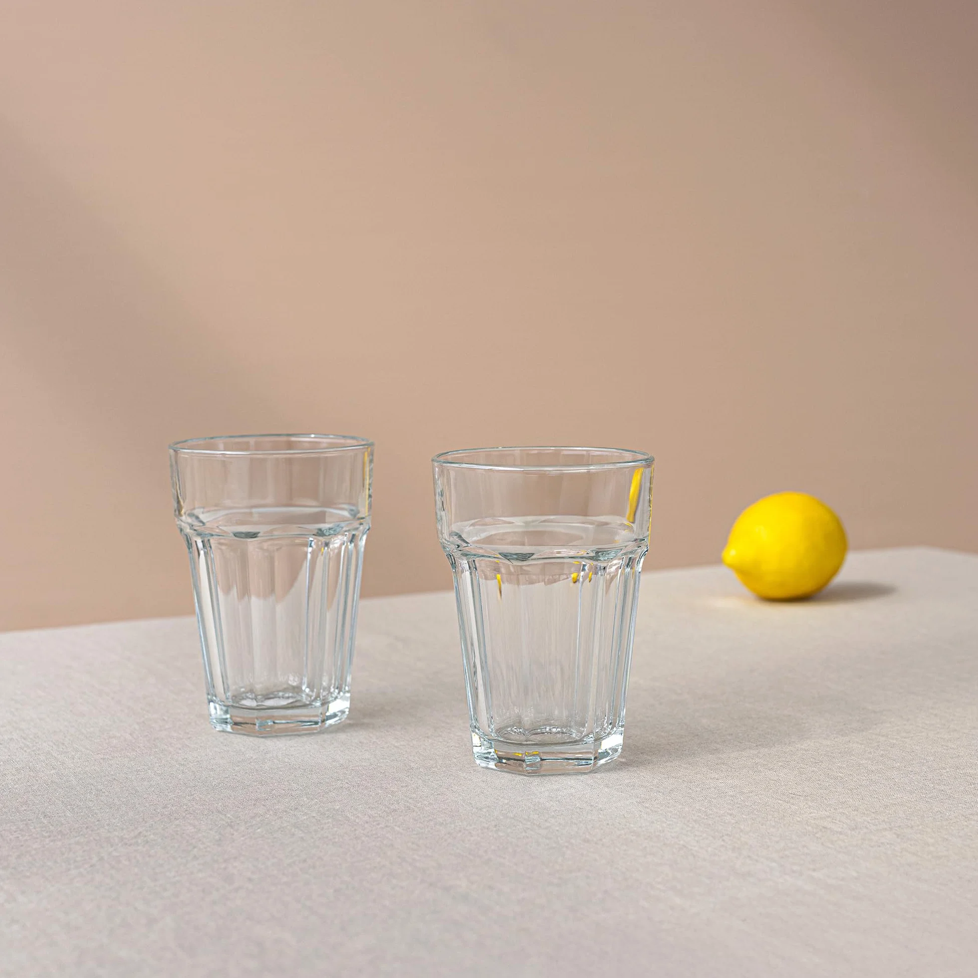 Zestaw 4 szklanek do długich napojów, 425 ml, szklanki do kawy mrożonej, latte macchiato, szklanki do wody Caipirinha, nadają się do mycia w zmywarce, kolekcja Alva