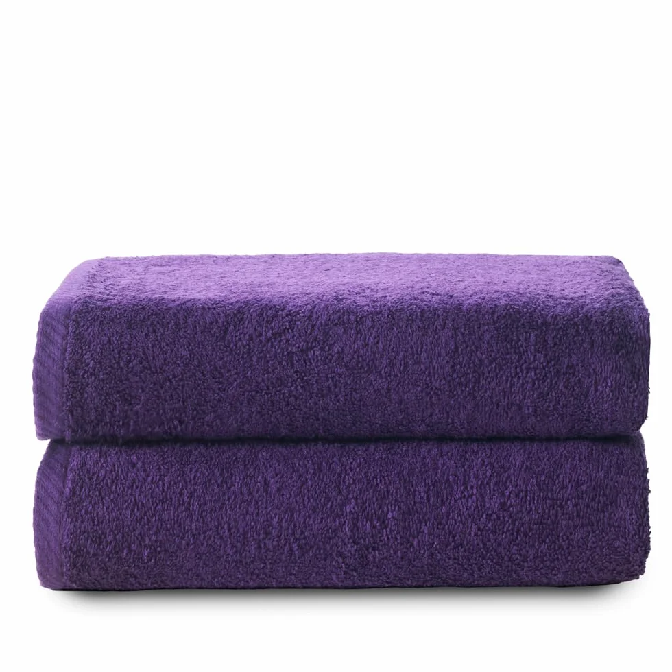 Top Towel - Plus - Duże ręczniki kąpielowe - Ręczniki kąpielowe - 2 ręczniki kąpielowe - 70 x 140 cm - 100% bawełna - Fioletowy