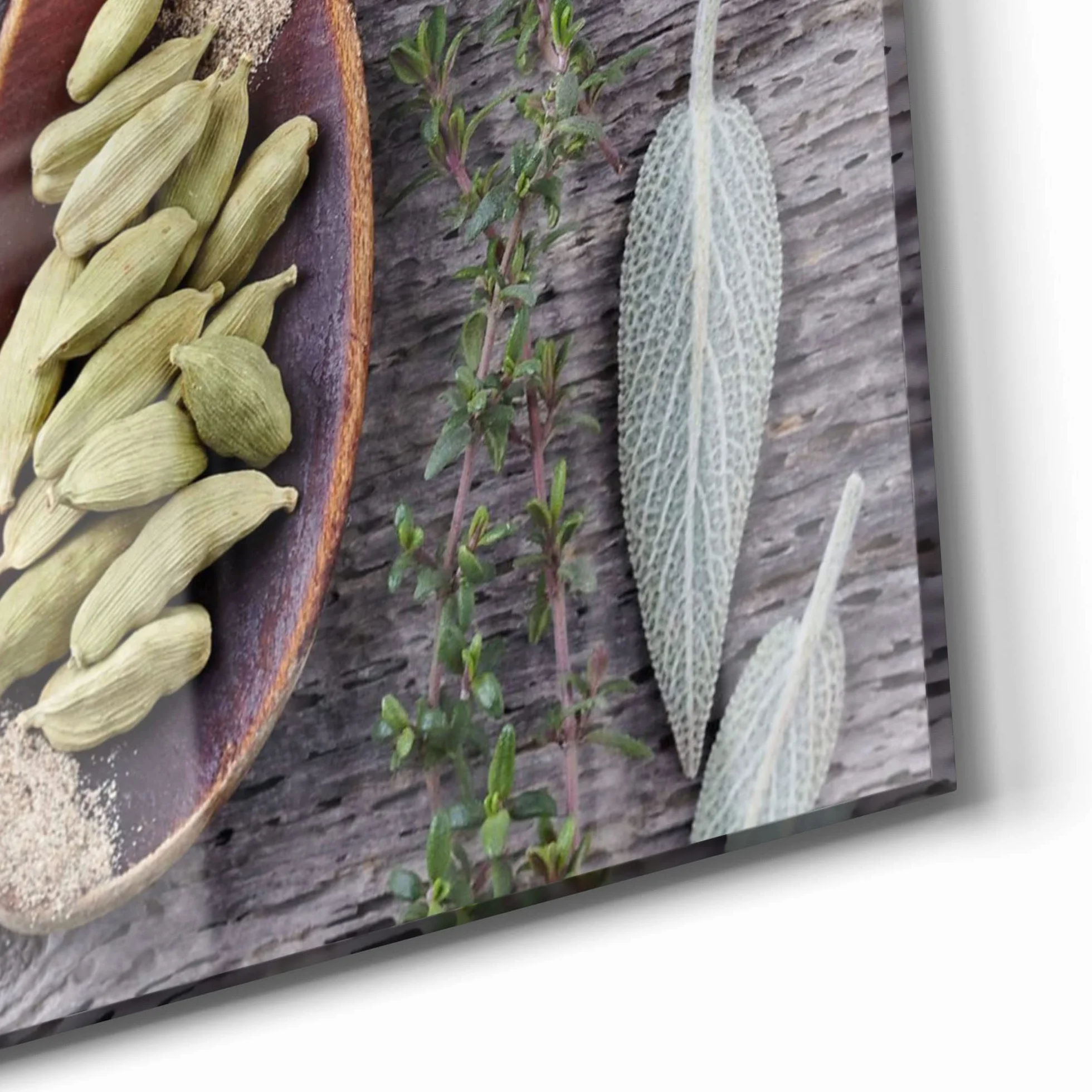 DEQORI Obraz na szkle z prawdziwego szkła | motyw zdobione łyżki kuchenne | poziomo jednoczęściowa 150 x 60 cm | piękna dekoracja | obraz ścienny do salonu, sypialni, korytarza i kuchni | nowoczesna dekoracja ścienna
