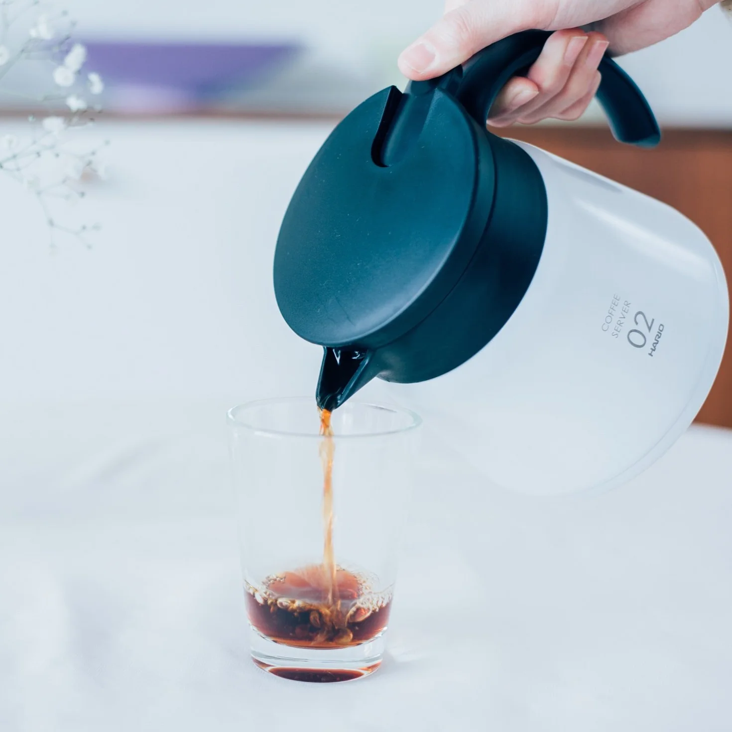 Hario CD-V60-02-biały-600 ml dzbanek termiczny izolowany serwer V60-02-biały-600 ml, stal nierdzewna, biały