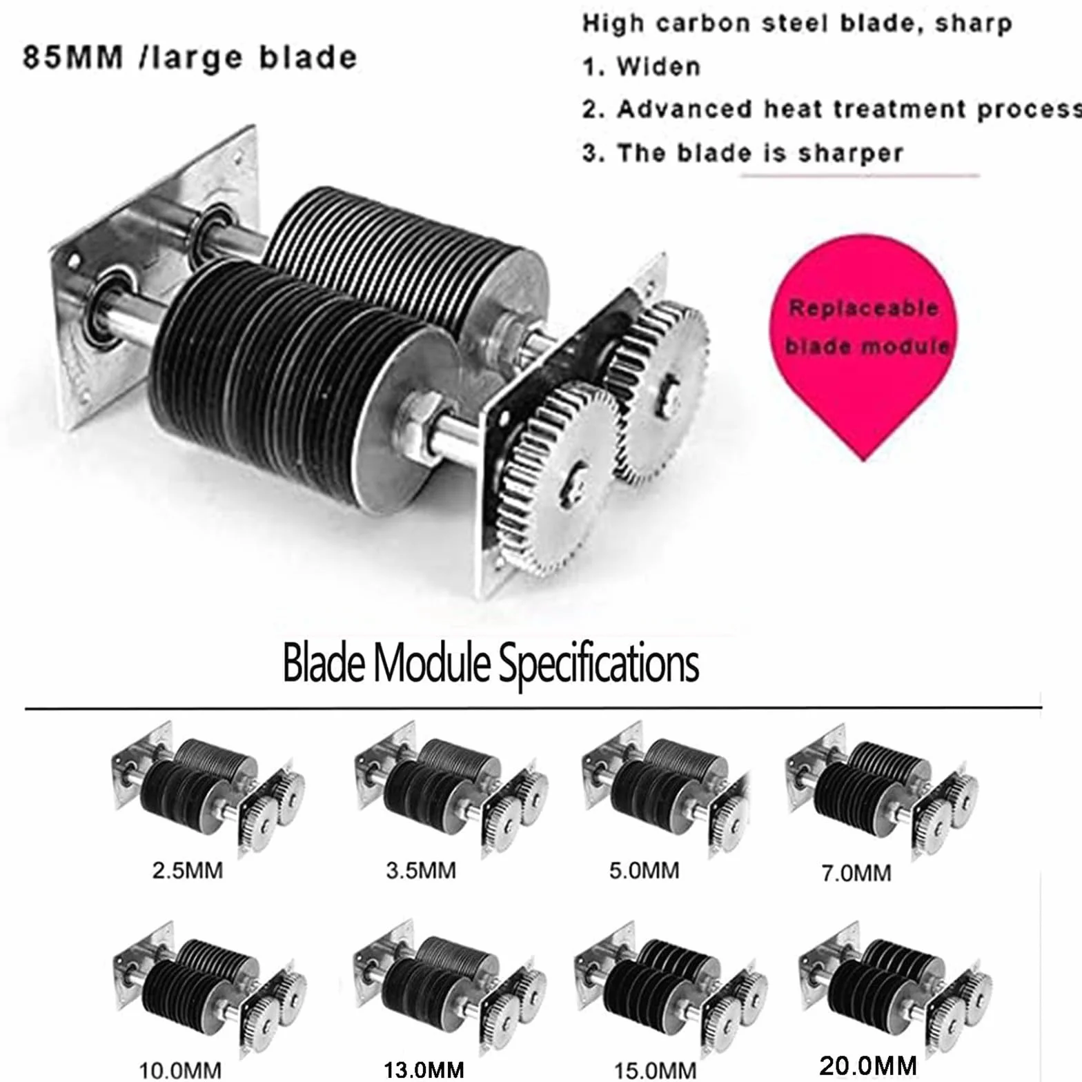 Krajalnica do mięsa Handlowa 850 W Automatyczna Maszyna do krojenia mięsa ze stali nierdzewnej Łatwa do czyszczenia, szerokość 2,5 mm-20 mm Maszyna do cięcia mięsa, 3,5 mm