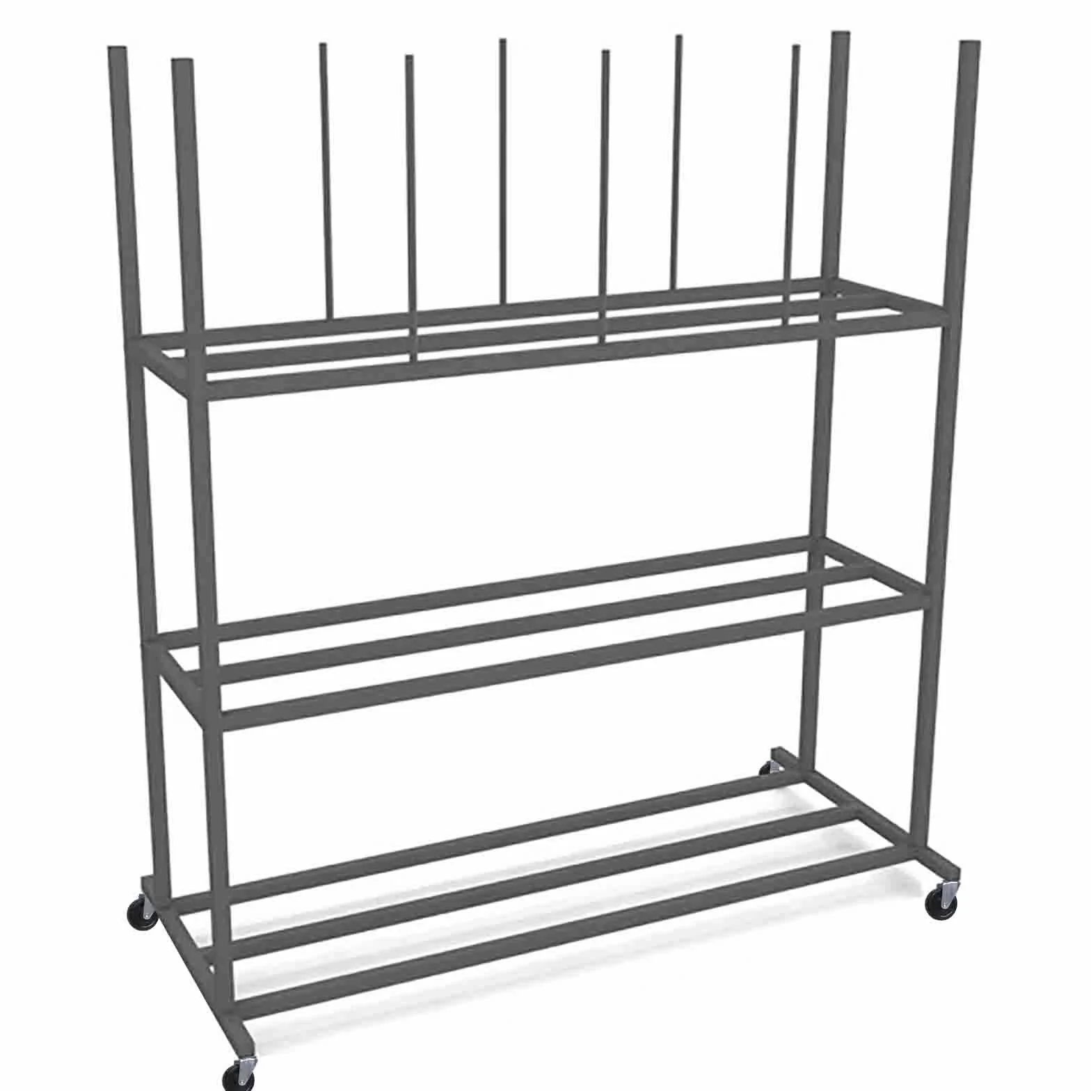 Przenośny stojak kartonowy z kółkami, wytrzymała przegroda kartonowa do magazynu lub przeprowadzki, czarny żelazny wyświetlacz (135 x 60 x 150 cm, mieści 140-200 pudełek)