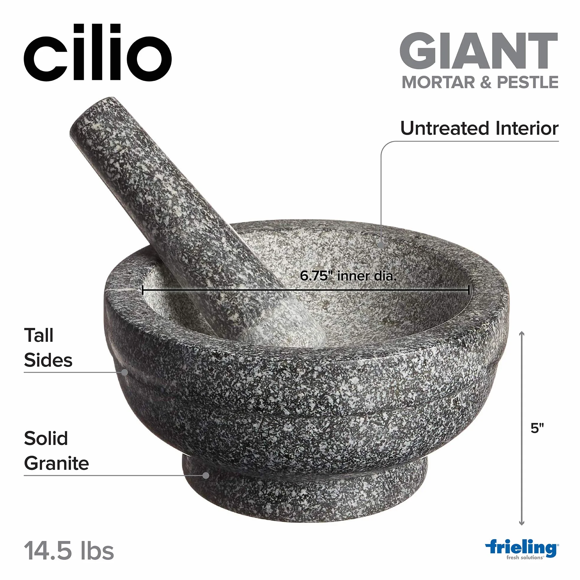 Cilio 420142 moździerz z granitu "Gigant"