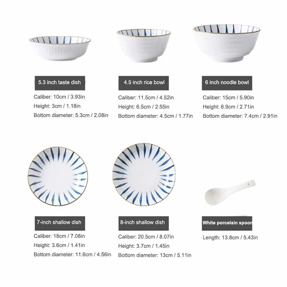 Naczynia/talerze/zestaw misek, 18 sztuk ceramiki zestawy obiadowe Vintage ręcznie malowane porcelanowe zastawy stołowe zestaw prezenty na parapetówkę