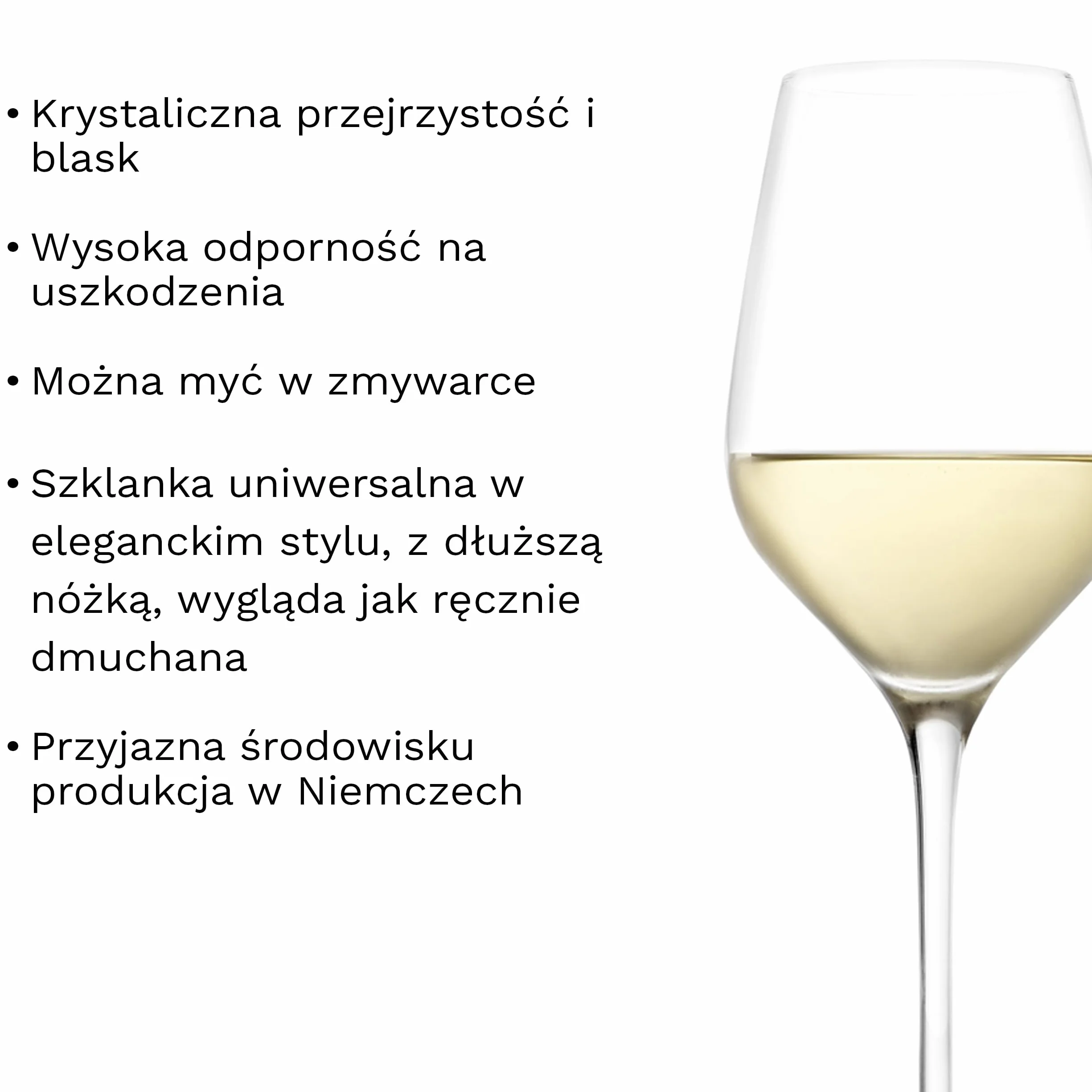 Stölzle Lausitz Uniwersalne Kieliszki do Wina Exquisit Royal Zestaw 6 szt., 420ml – Eleganckie Kieliszki z Kryształu do Białych, Różowych i Lekkich Czerwonych Win – Zmywarka, Wyprodukowano w Niemczech