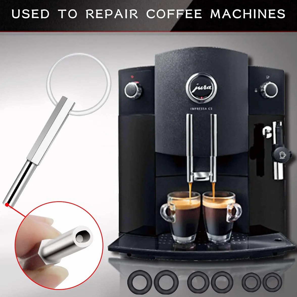 Owalny klucz do naprawy, narzędzie do demontażu z owalnym pierścieniem kompatybilne z ekspresem do kawy Nespresso Krups/De Longhi/Jura/AEG