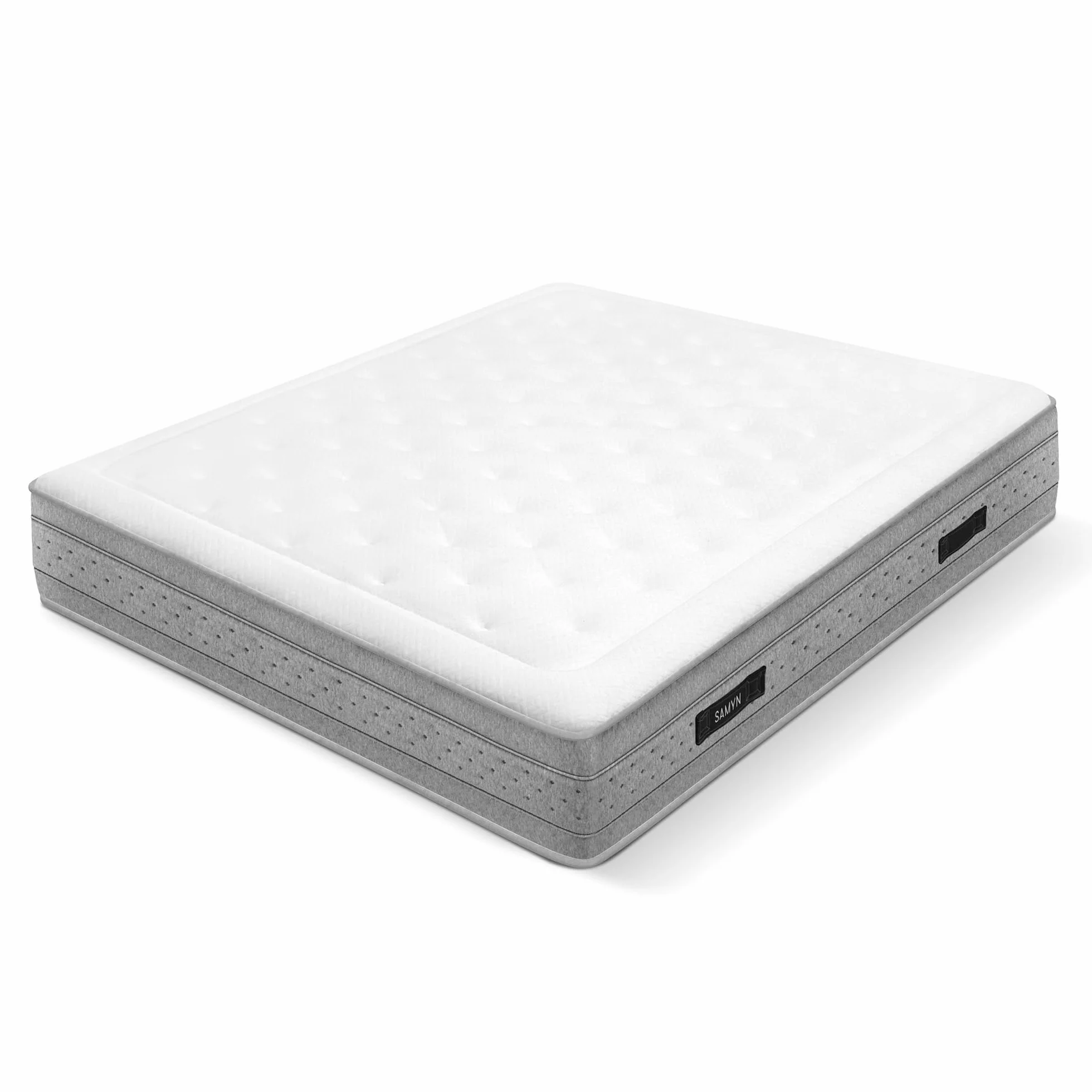 WIN REST Materac sprężynowy 135 x 190 cm - wiskoelastyczny, dwustronny model SAMYN 29 cm, pianka Cloud Foam o średniej twardości, tkanina Strech, przyjazna alergikom, wyprodukowano w Hiszpanii
