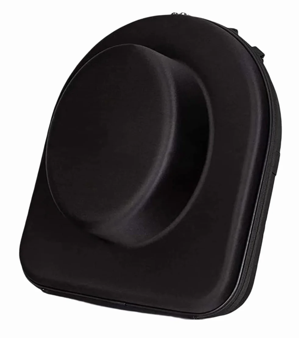 Etui na kapelusze do Kapeluszy Fedora, Panama, Meloniki, Pudełko na Kapelusze z Twardą Skorupą z Regulowanym Paskiem na Ramię, Pasek Bagażowy, Podróżne Pudełka na Kapelusze Dla Mężczyzn, Czarne