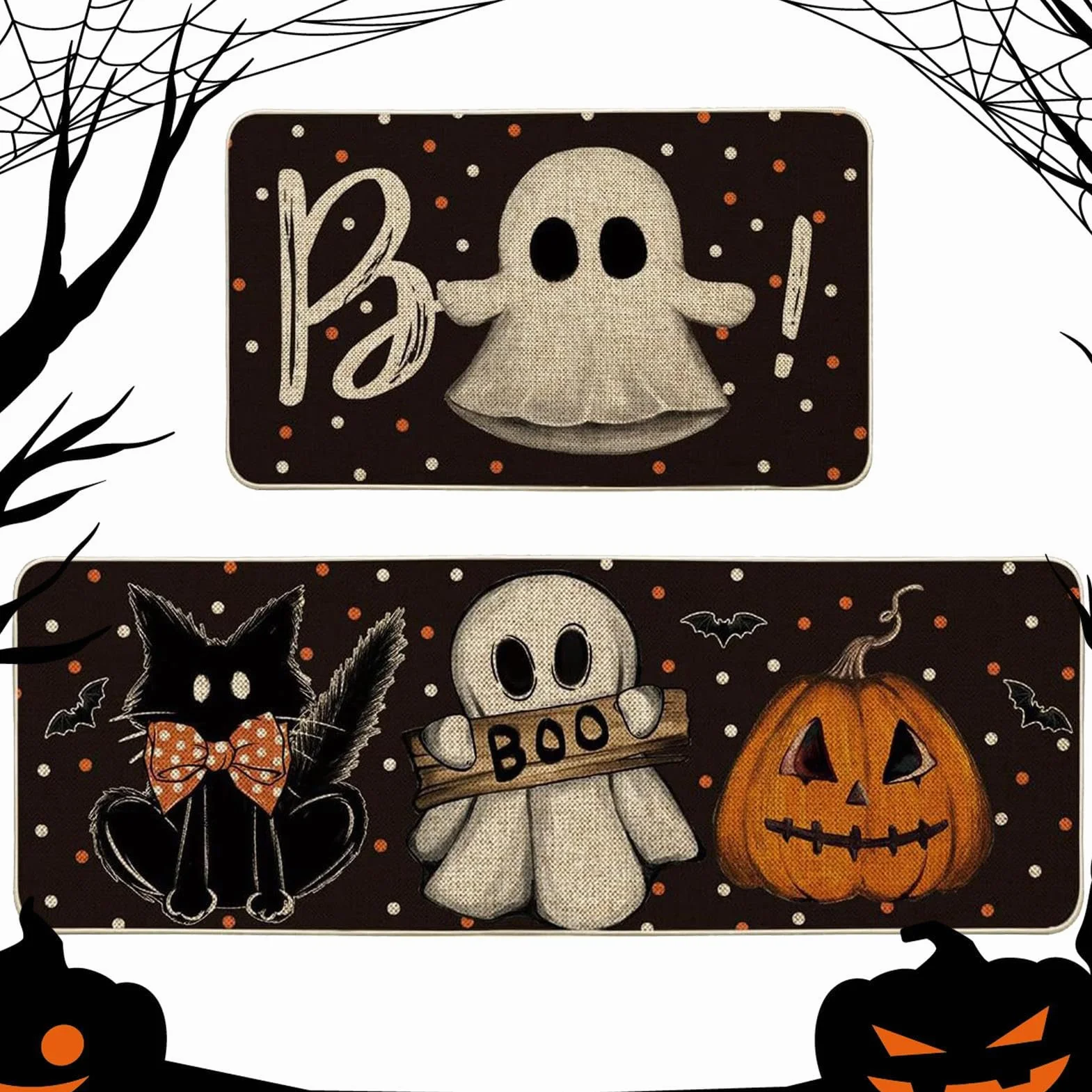 Dywany kuchenne na Halloween z duchami horroru, maty łazienkowe