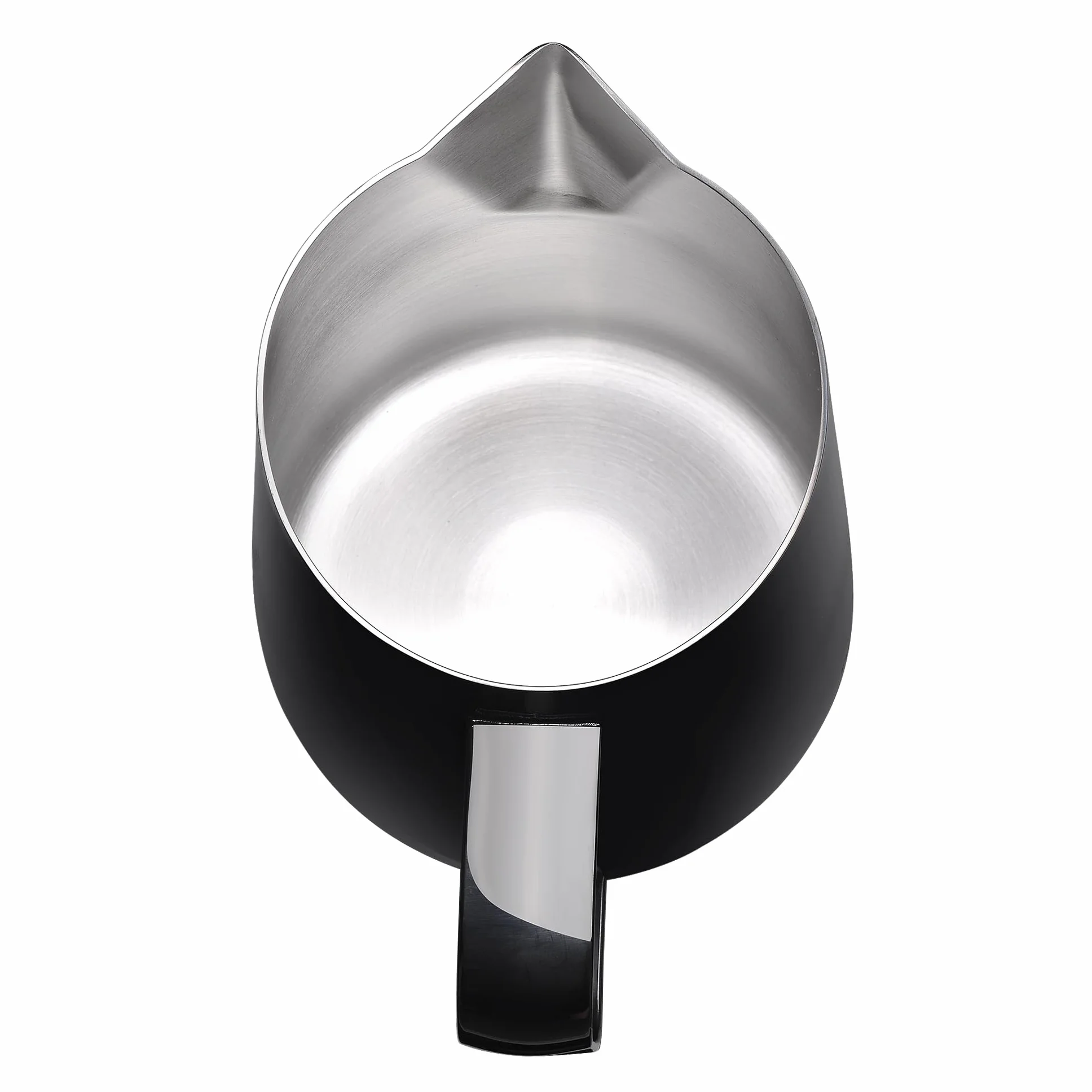 Normcore - Dzbanek na mleko z ostrym dziobkiem, parowy espresso, 600 ml, czarny