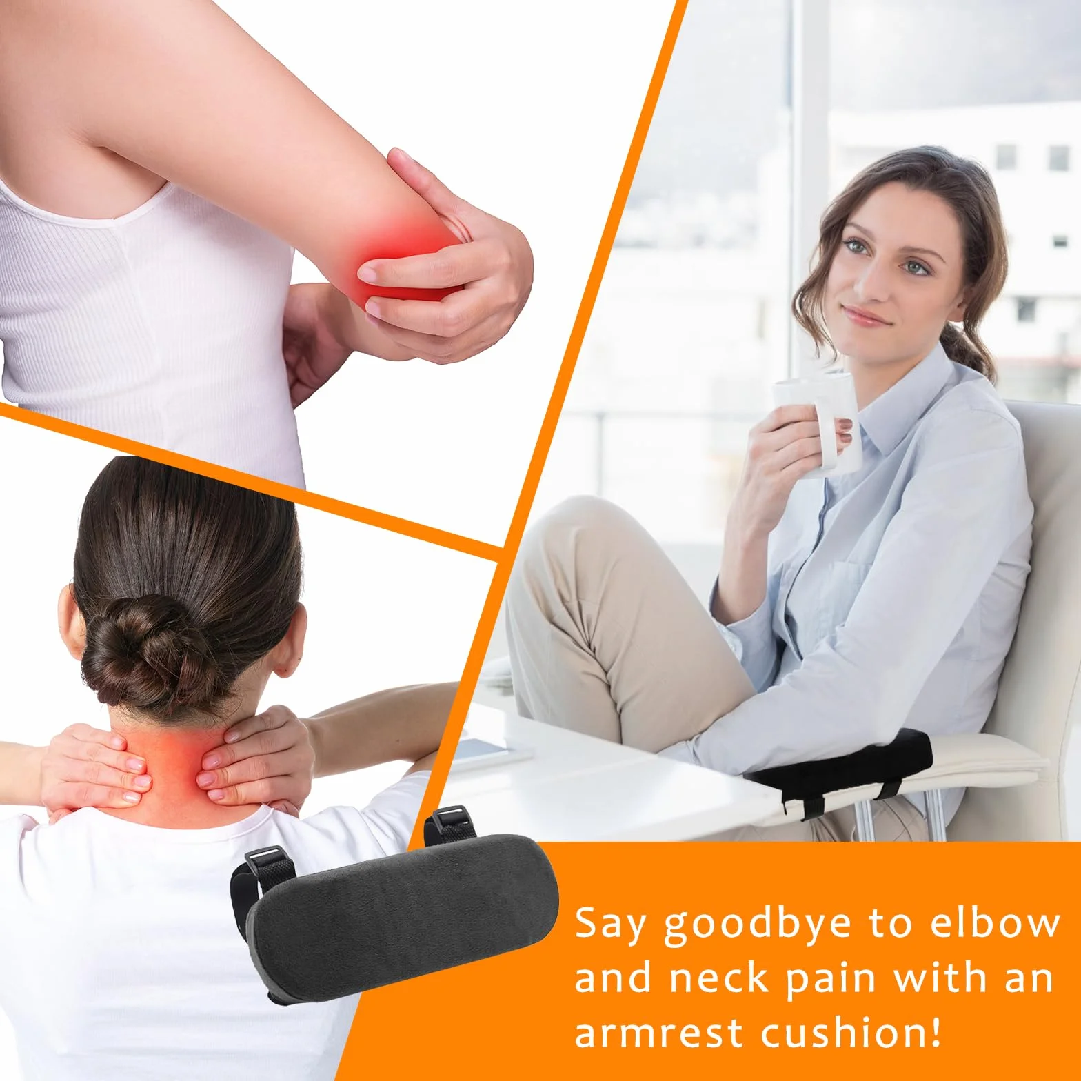 Ergonomiczne poduszki na podłokietniki antypoślizgowe do krzeseł biurowych gamingowych