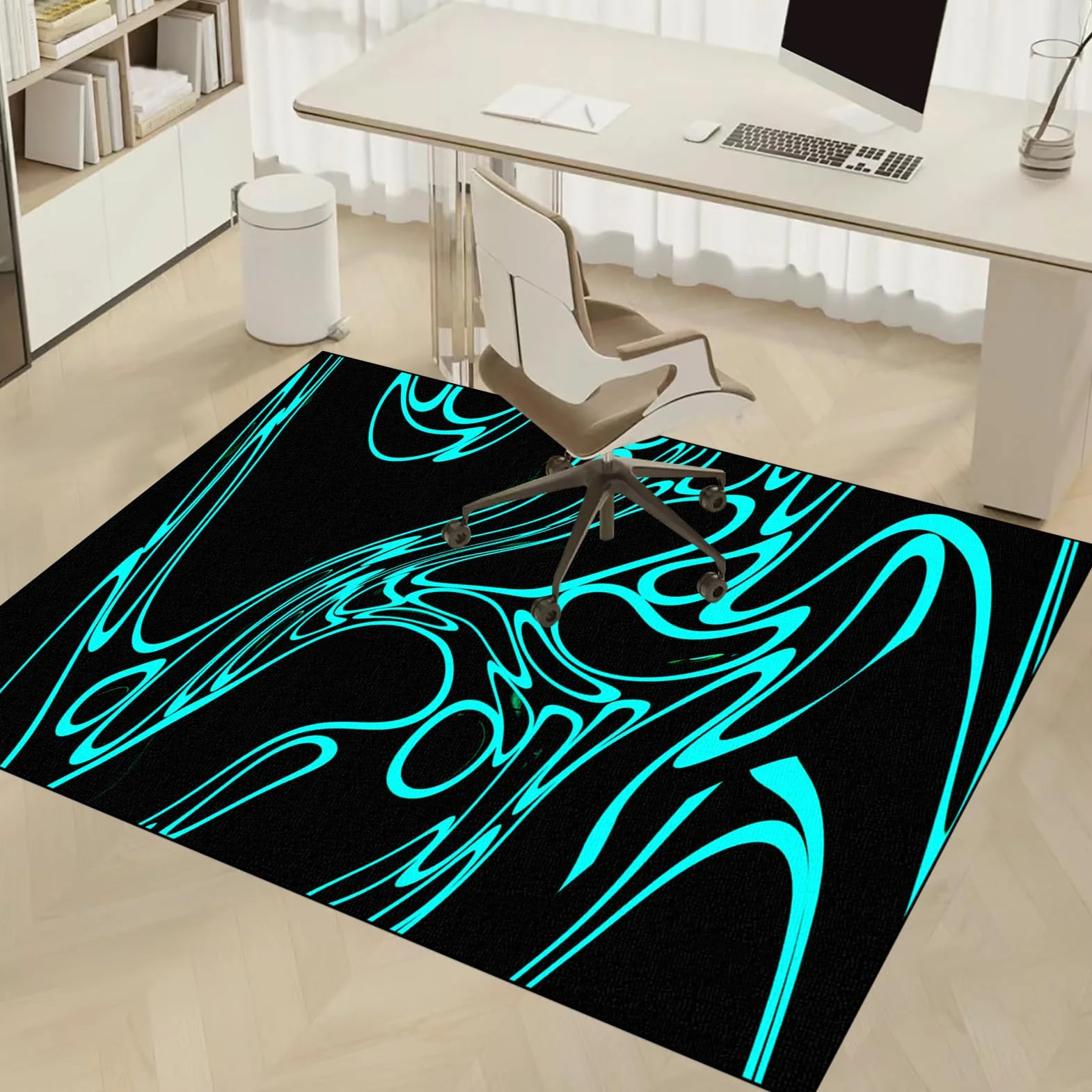 Dywan Krzesło Gamingowe, Ochraniacz Podłogi Wózki Inwalidzkie Biuro, Mata Ochronna Na Podłogi, Antypoślizgowa Mata Do Komputera Do Gier Podłogowych 120 x 140 cm