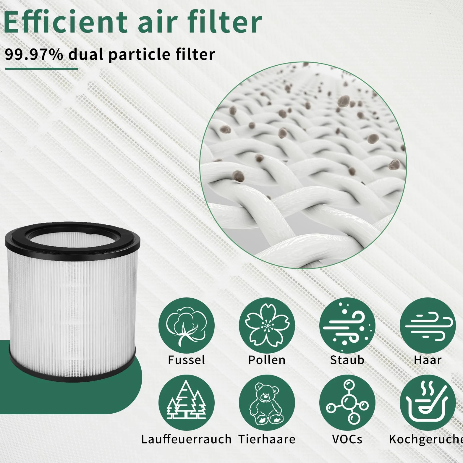 LCXCXY 2 szt Filtr HEPA, Dotyczy Philips, Dotyczy Philips serii 800 AC0830/10 AC0820/30 AC0820/10 AC0819/10 do oczyszczacza powietrza, FY0194/30 i FY0293/30
