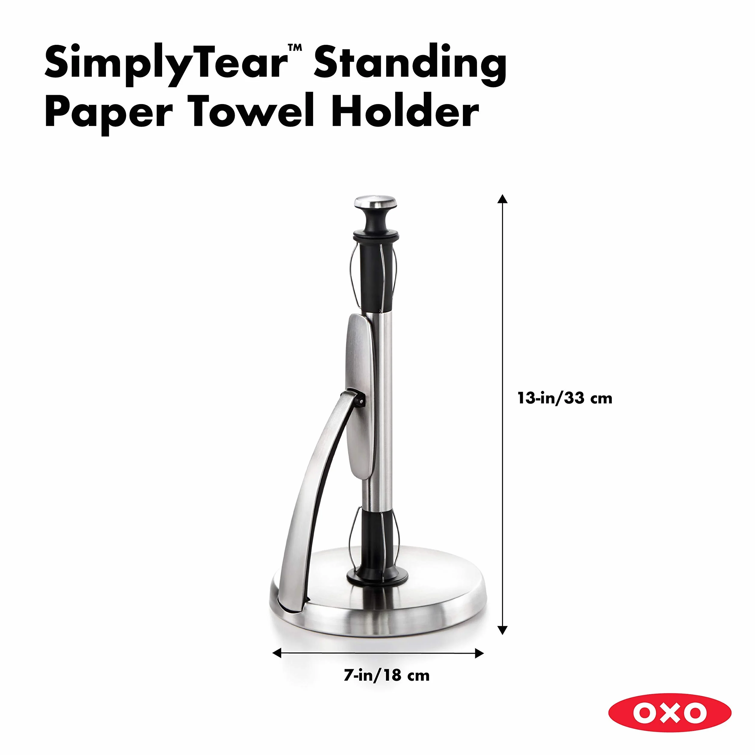 Oxo Simplytear Stojak na Ręczniki Srebrny 33 x 18 cm
