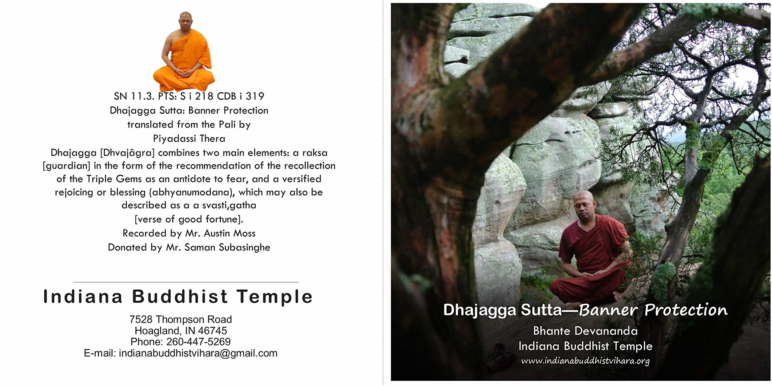 Dhajagga Sutta Buddhist Chanting Banner Protection