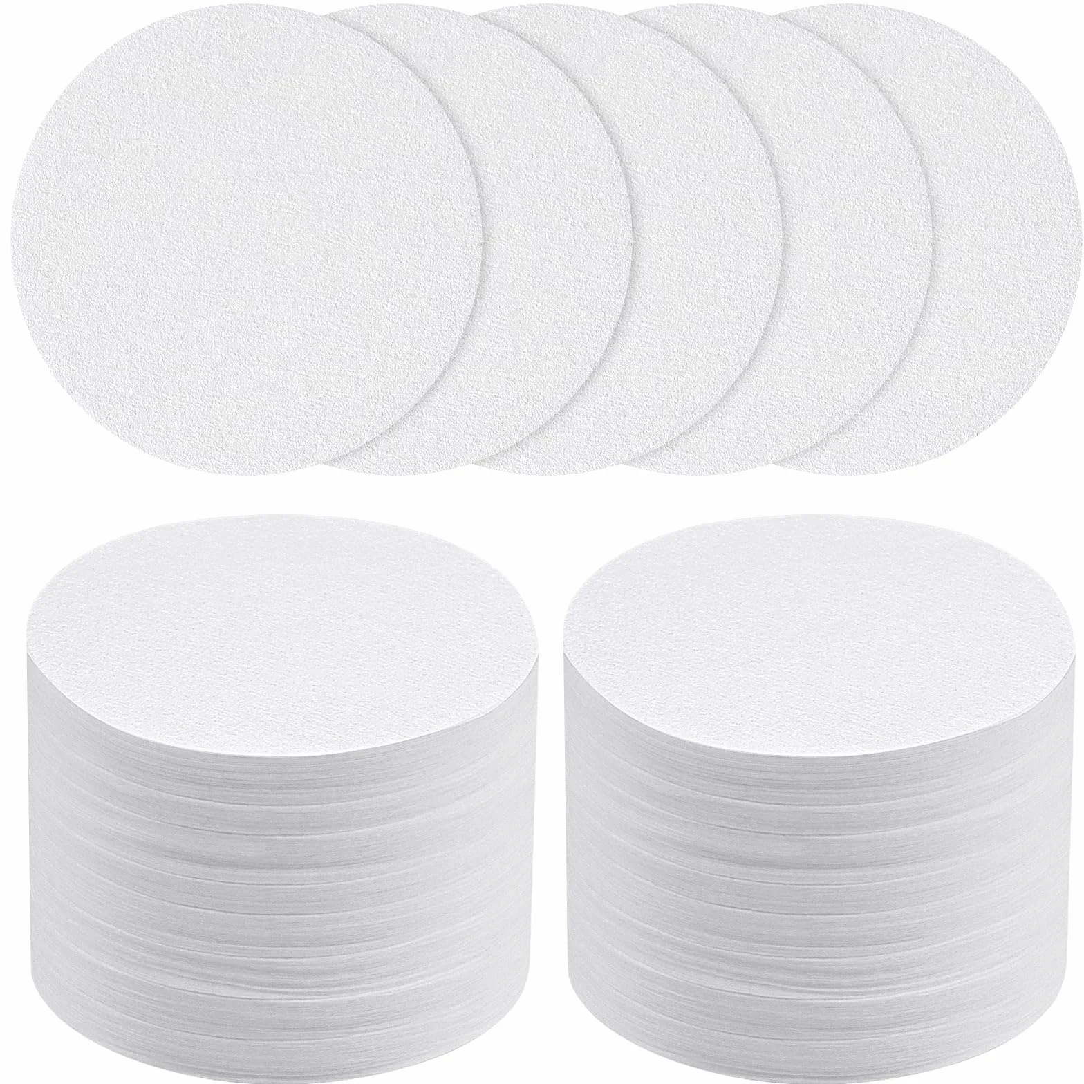 HOTUT Okrągły papierowy filtr do kawy, 400 sztuk 64 mm filtrów papierowych do espresso, Naturalny papier filtracyjny filtry papierowe do kawy, do Aeropress -Biały